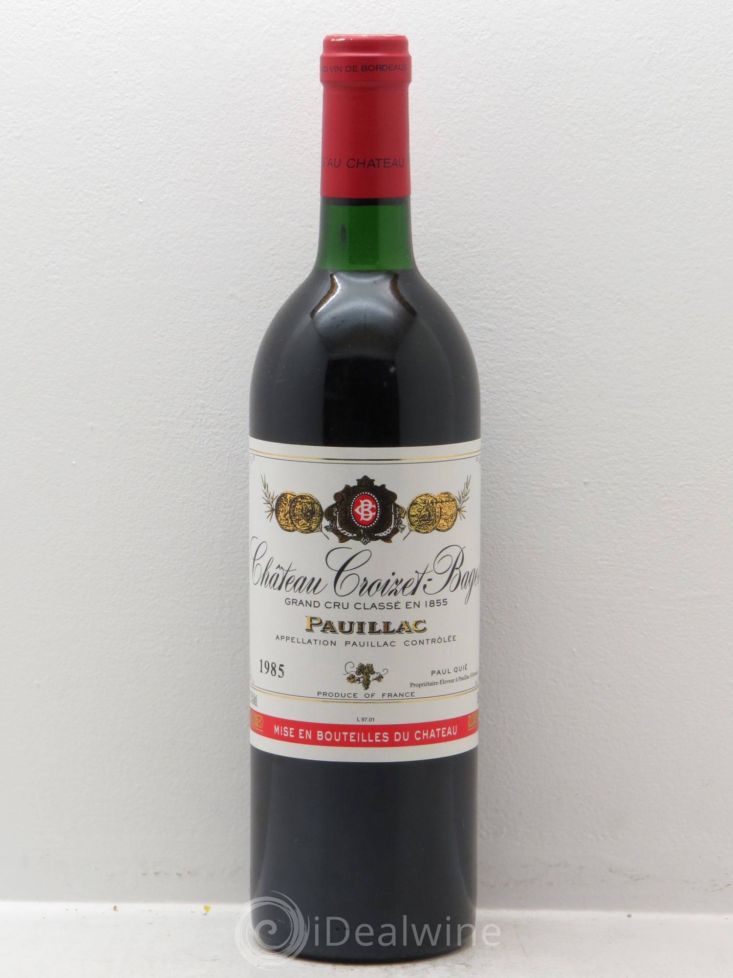 Château Croizet Bages 5ème Grand Cru Classé 1985 - Lot de 6 bouteilles - 0