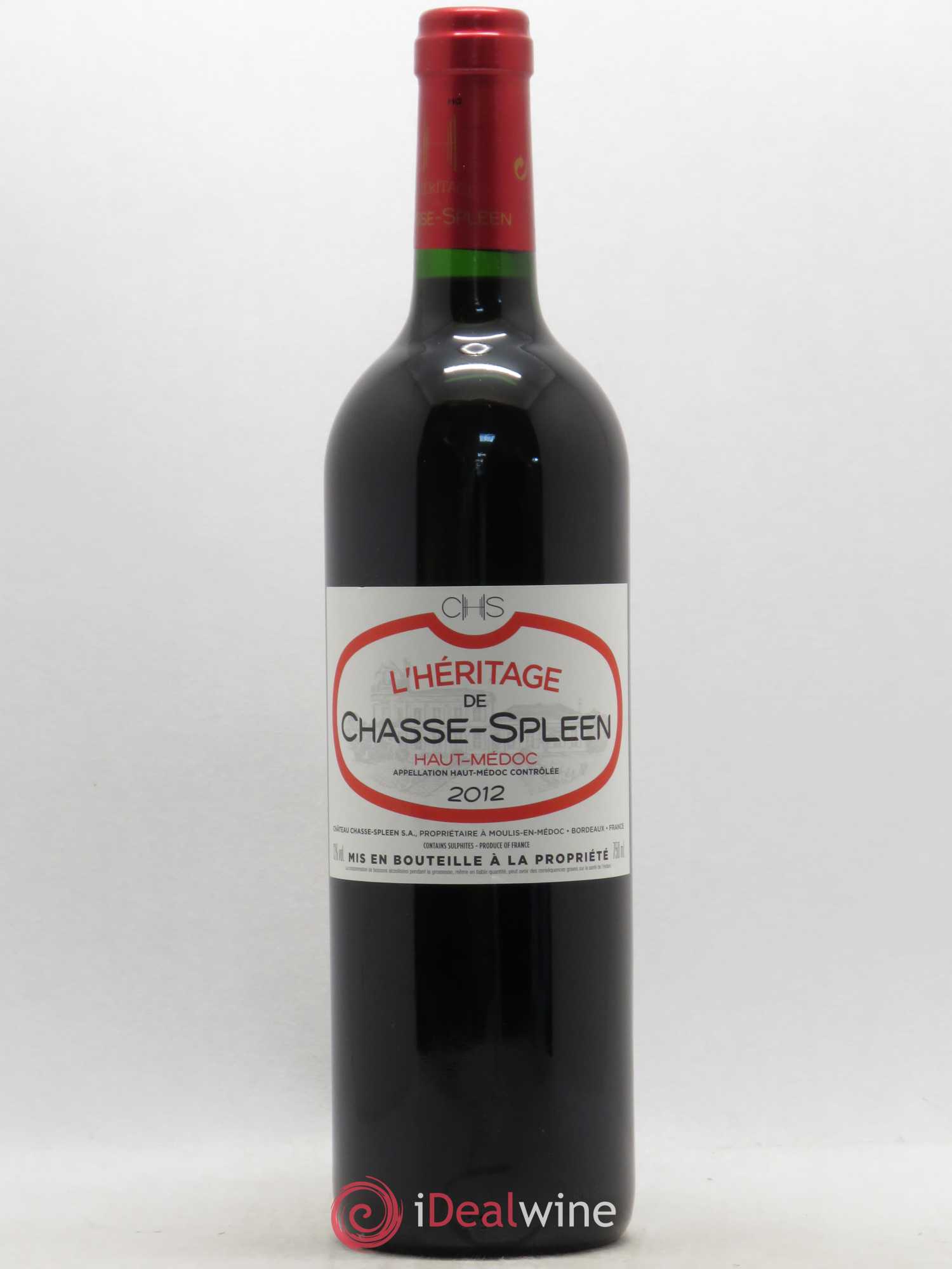 Héritage (Ermitage) de Chasse Spleen 2012 - Lot de 1 bouteille - 0