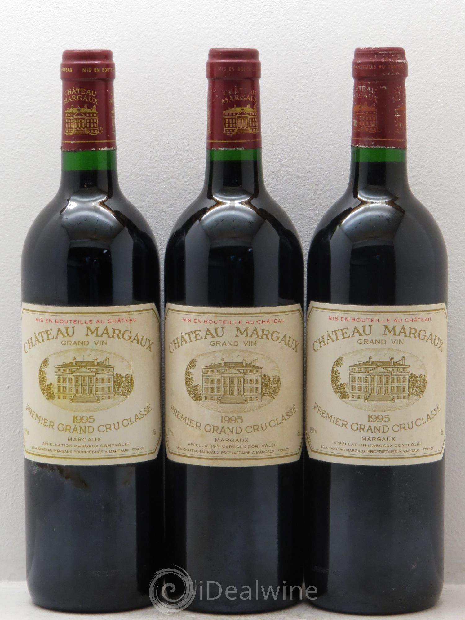 Château Margaux 1er Grand Cru Classé 1995 - Lot de 3 bouteilles - 0