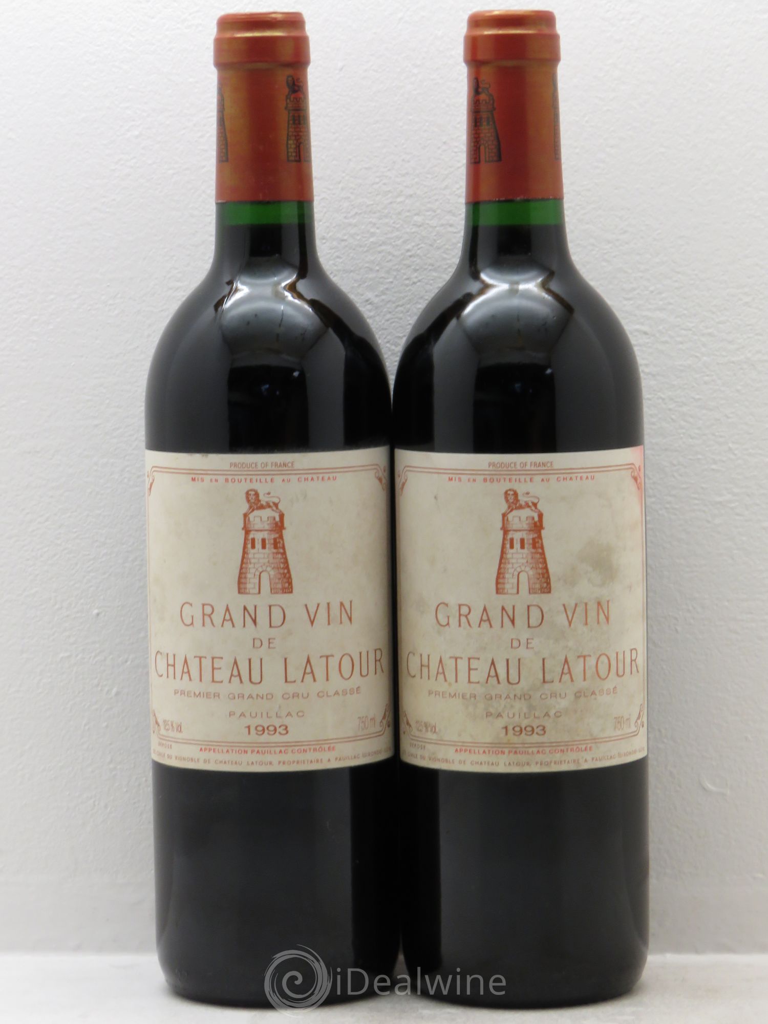 Château Latour 1er Grand Cru Classé 1993 - Lot de 2 bouteilles - 0