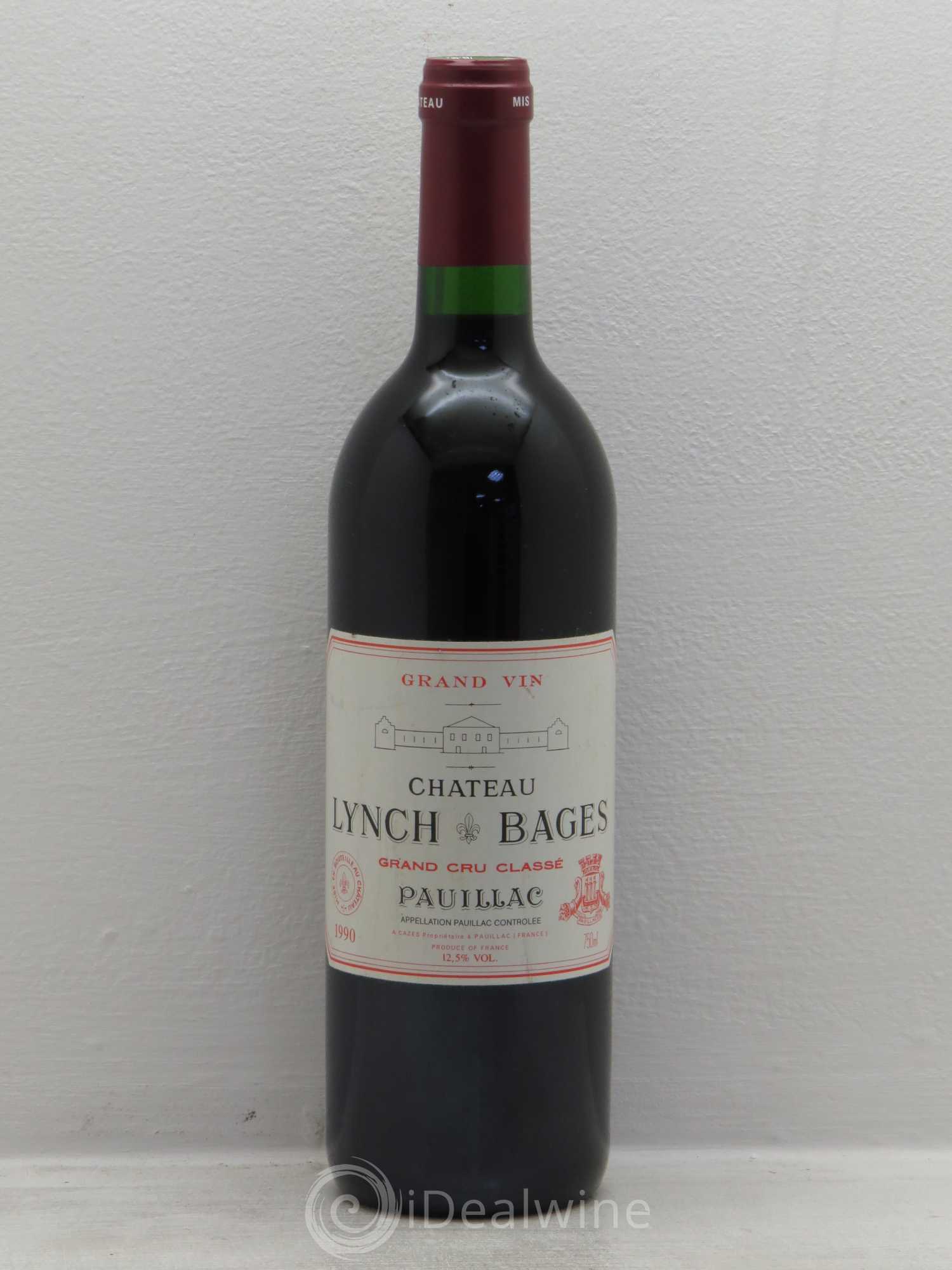Château Lynch Bages 5ème Grand Cru Classé 1990 - Lot de 1 bouteille - 0