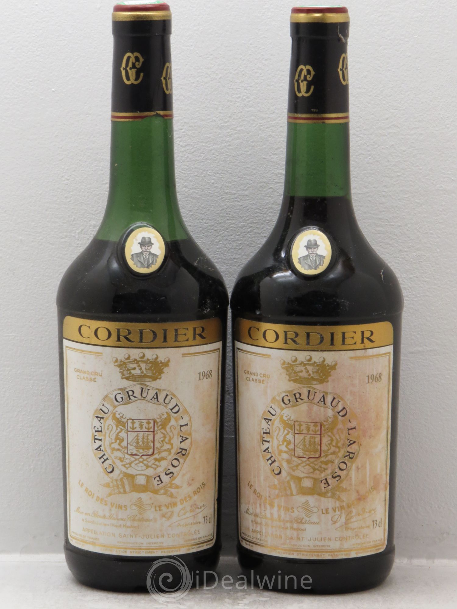 Château Gruaud Larose 2ème Grand Cru Classé (sans prix de réserve) 1968 - Lot de 2 bouteilles - 0