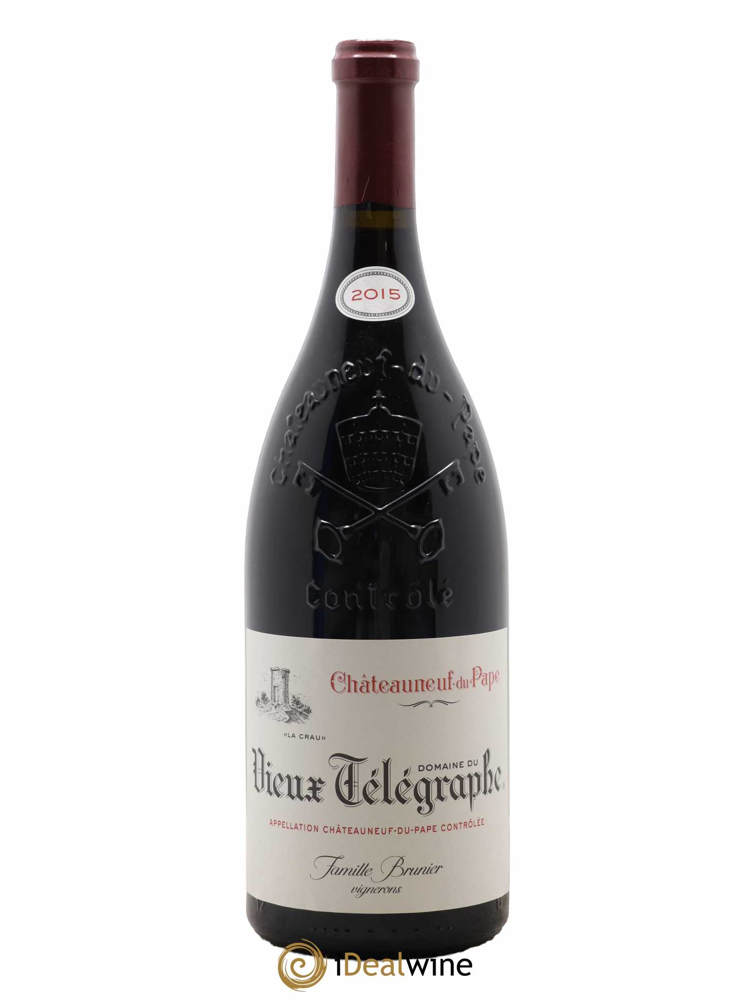 Châteauneuf-du-Pape Vieux Télégraphe (Domaine du) Vignobles Brunier 2015 - Lot de 1 magnum - 0