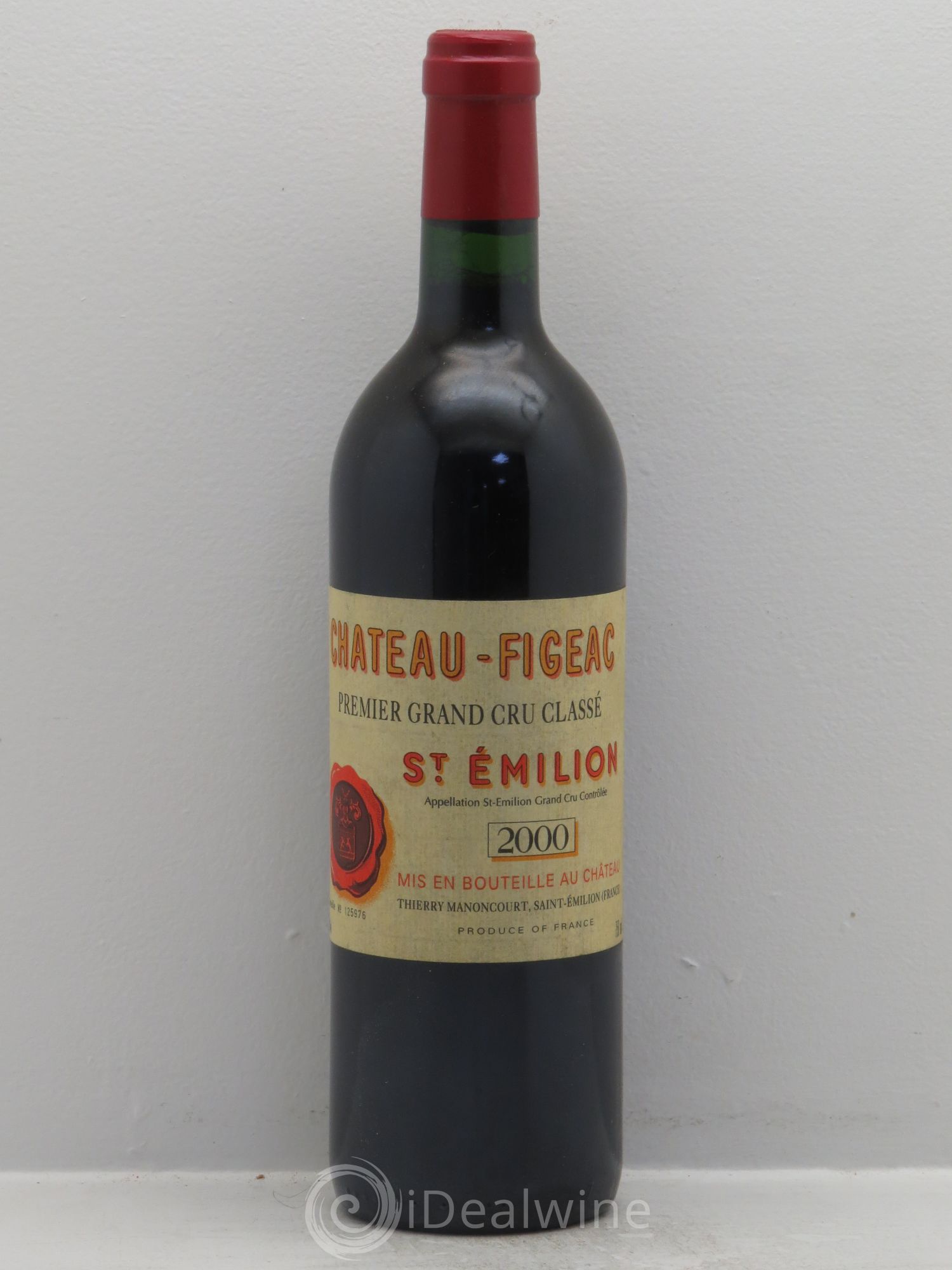 Château Figeac 1er Grand Cru Classé A 2000 - Lot de 1 bouteille - 0