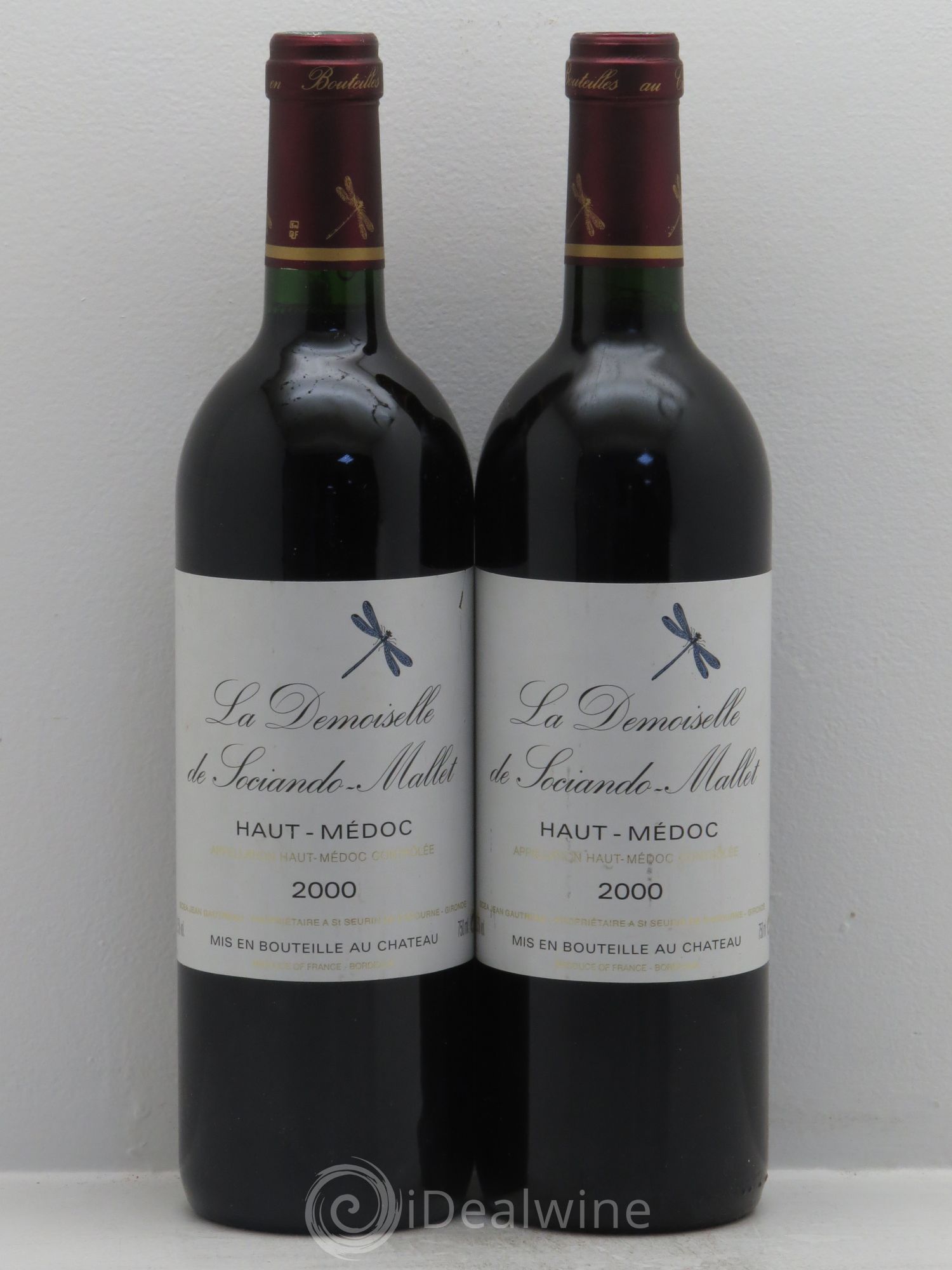 Demoiselle de Sociando Mallet Second Vin 2000 - Lot de 2 bouteilles - 0