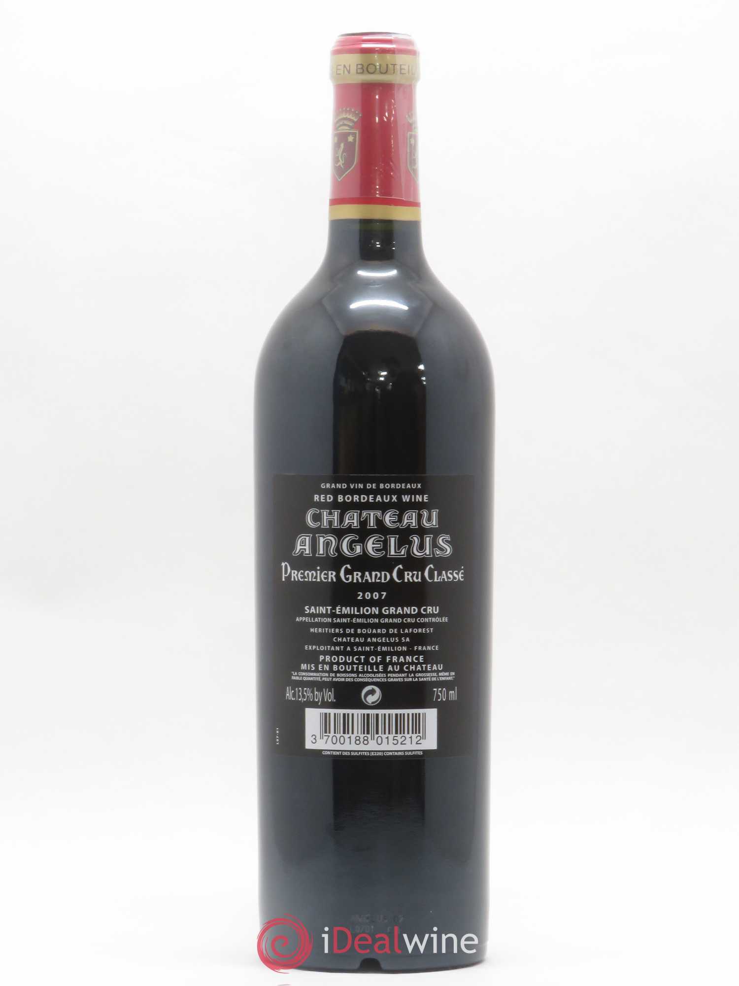 Château Angélus 1er Grand Cru Classé A 2007 - Lot de 1 bouteille - 1