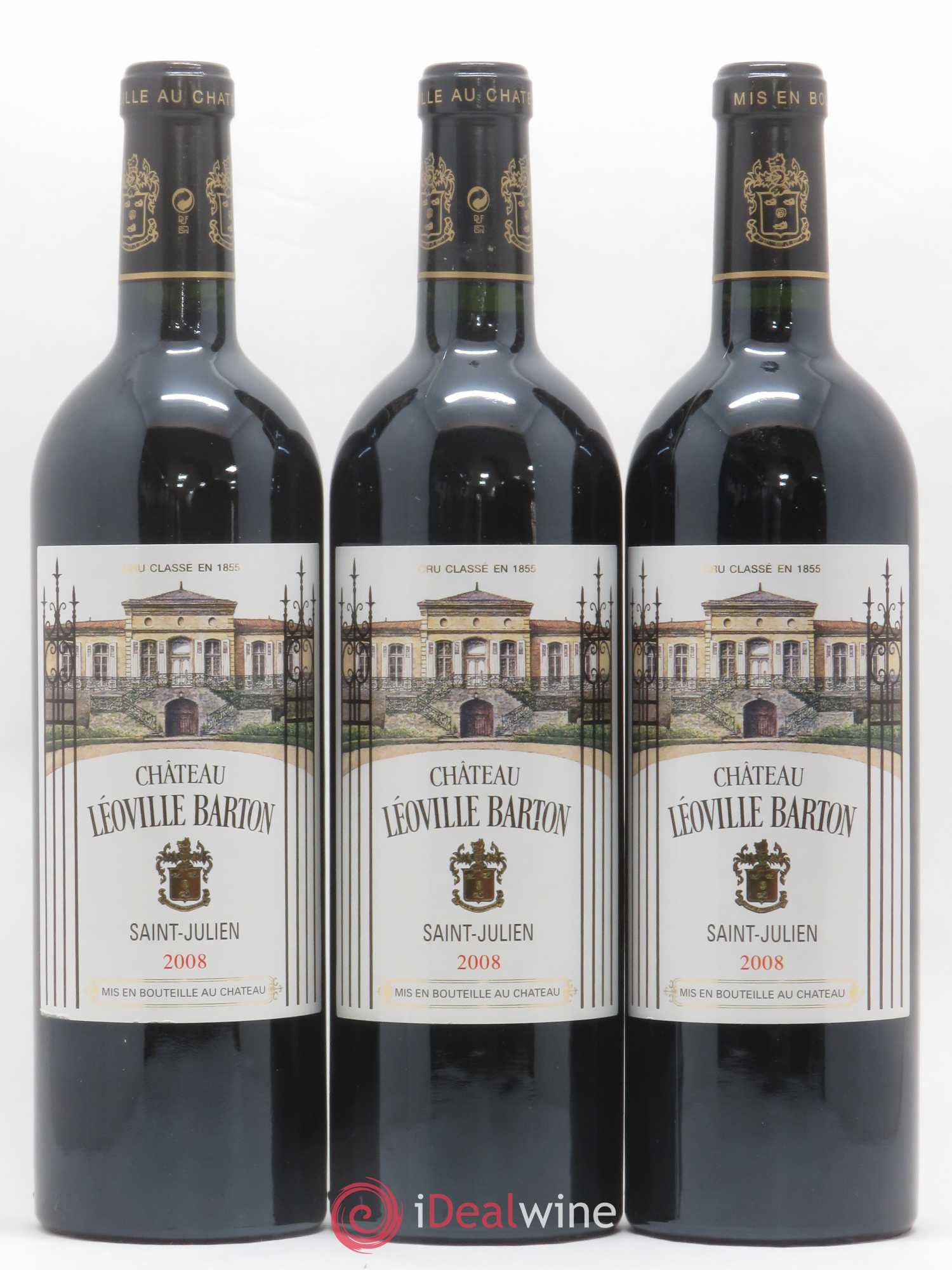 Château Léoville Barton 2ème Grand Cru Classé 2008 - Lot de 3 bouteilles - 0