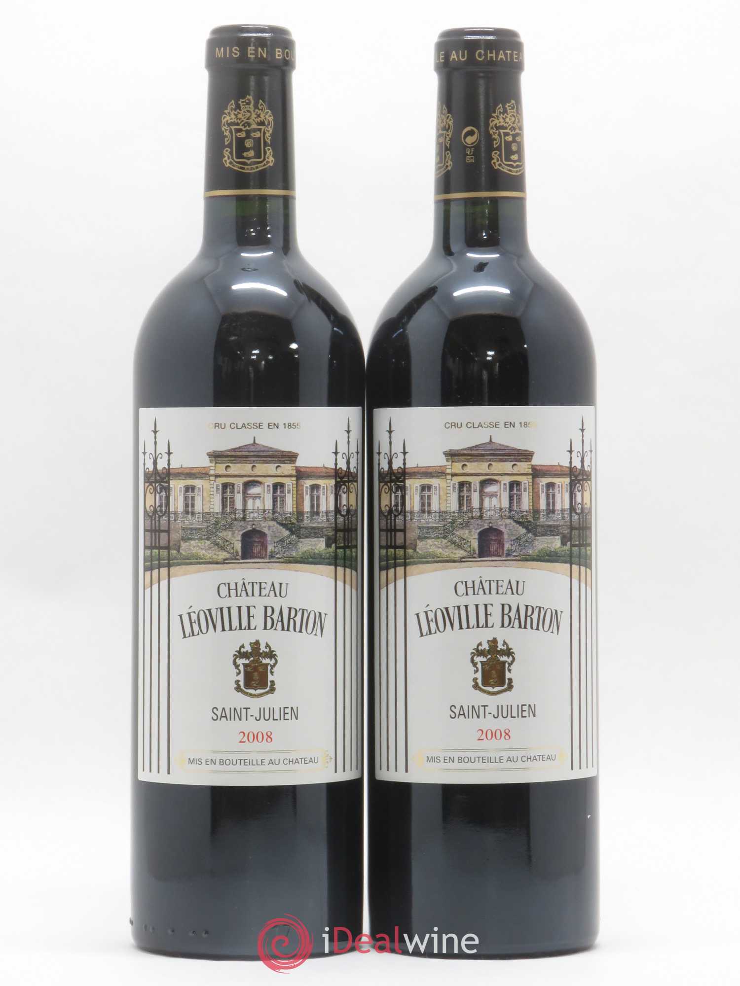Château Léoville Barton 2ème Grand Cru Classé 2008 - Lot de 2 bouteilles - 0