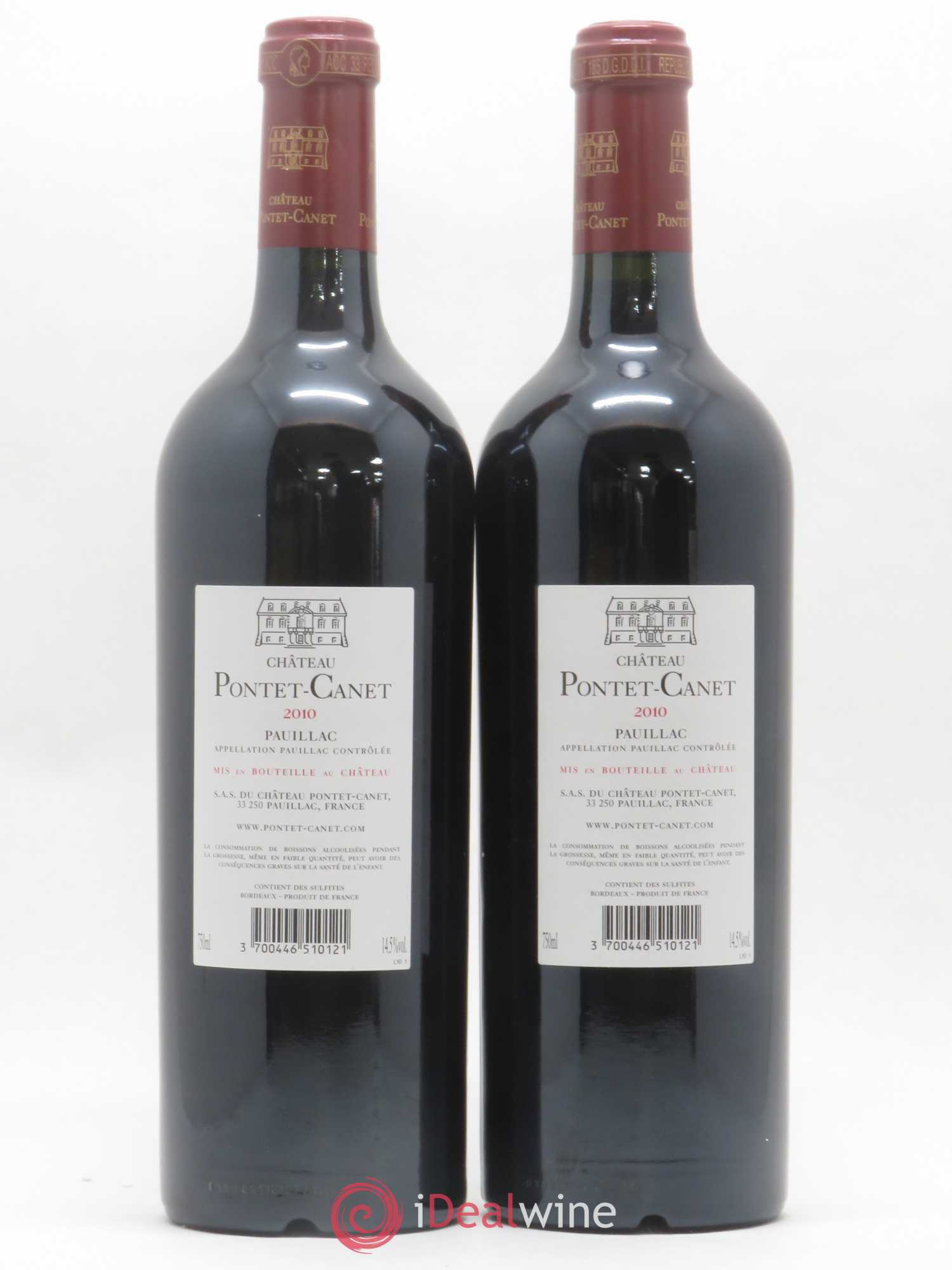 Château Pontet Canet 5ème Grand Cru Classé 2010 - Lot de 2 bouteilles - 1