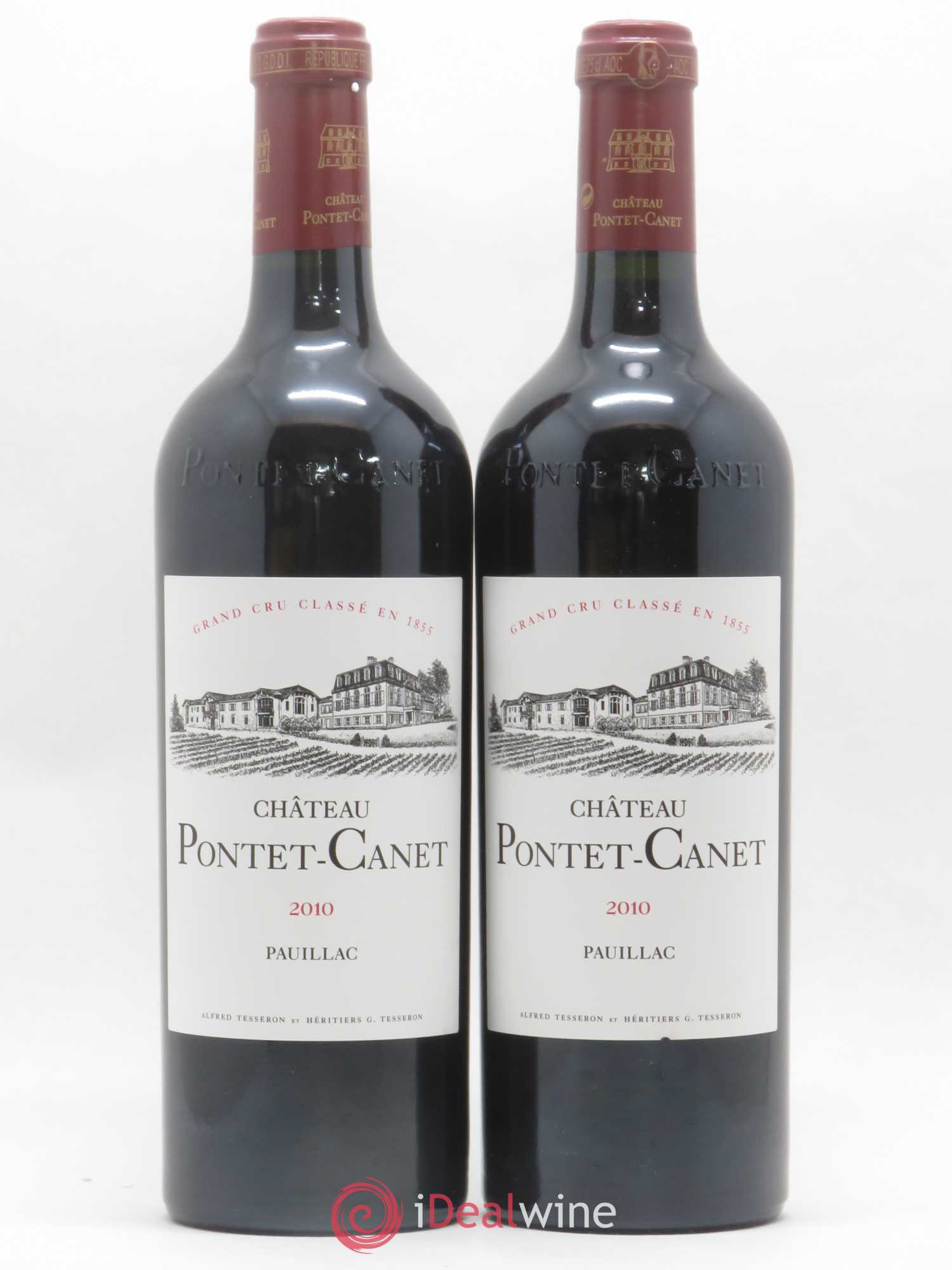 Château Pontet Canet 5ème Grand Cru Classé 2010 - Lot de 2 bouteilles - 0