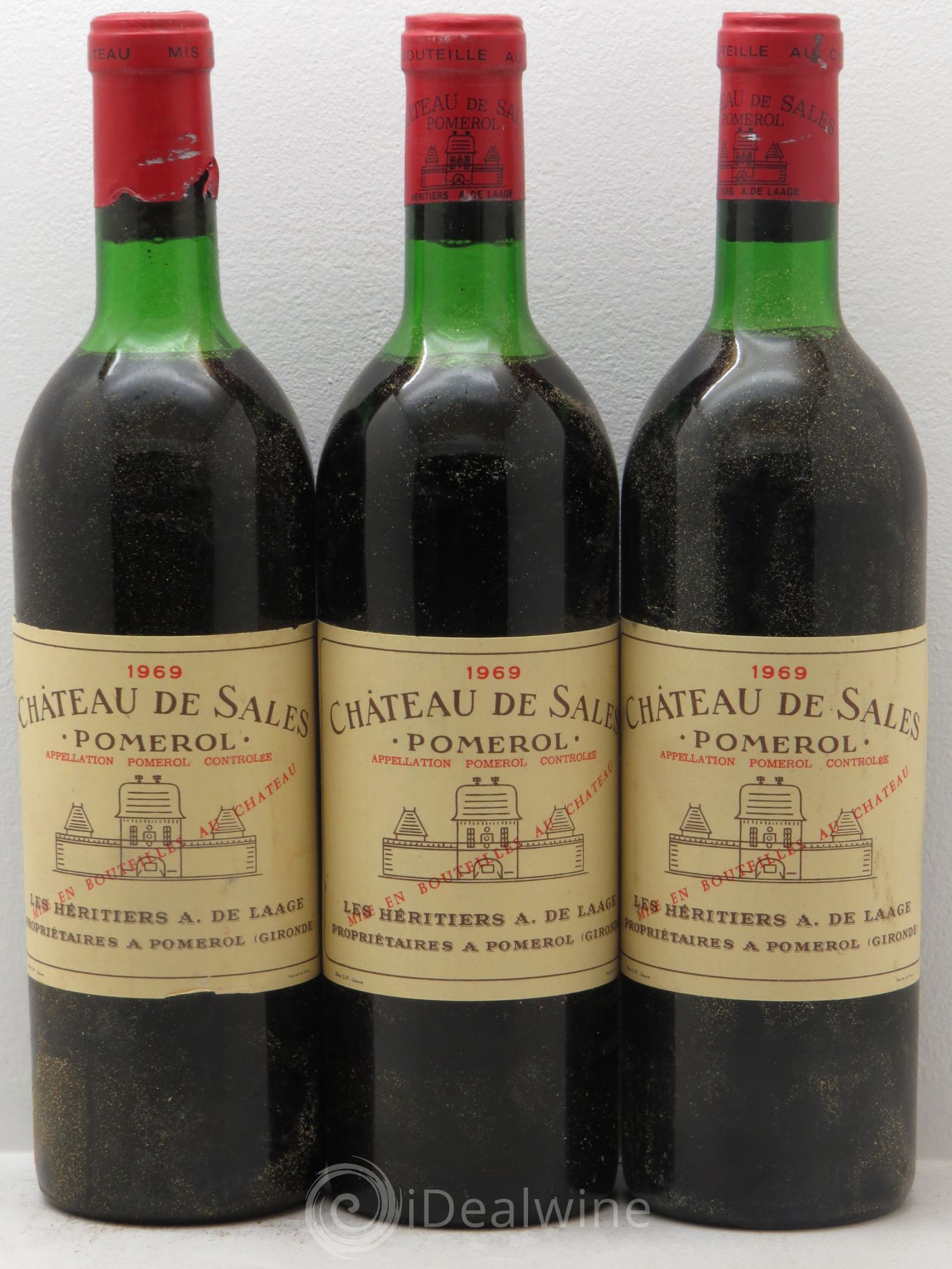 Château de Sales 1969 - Lot de 3 bouteilles - 0