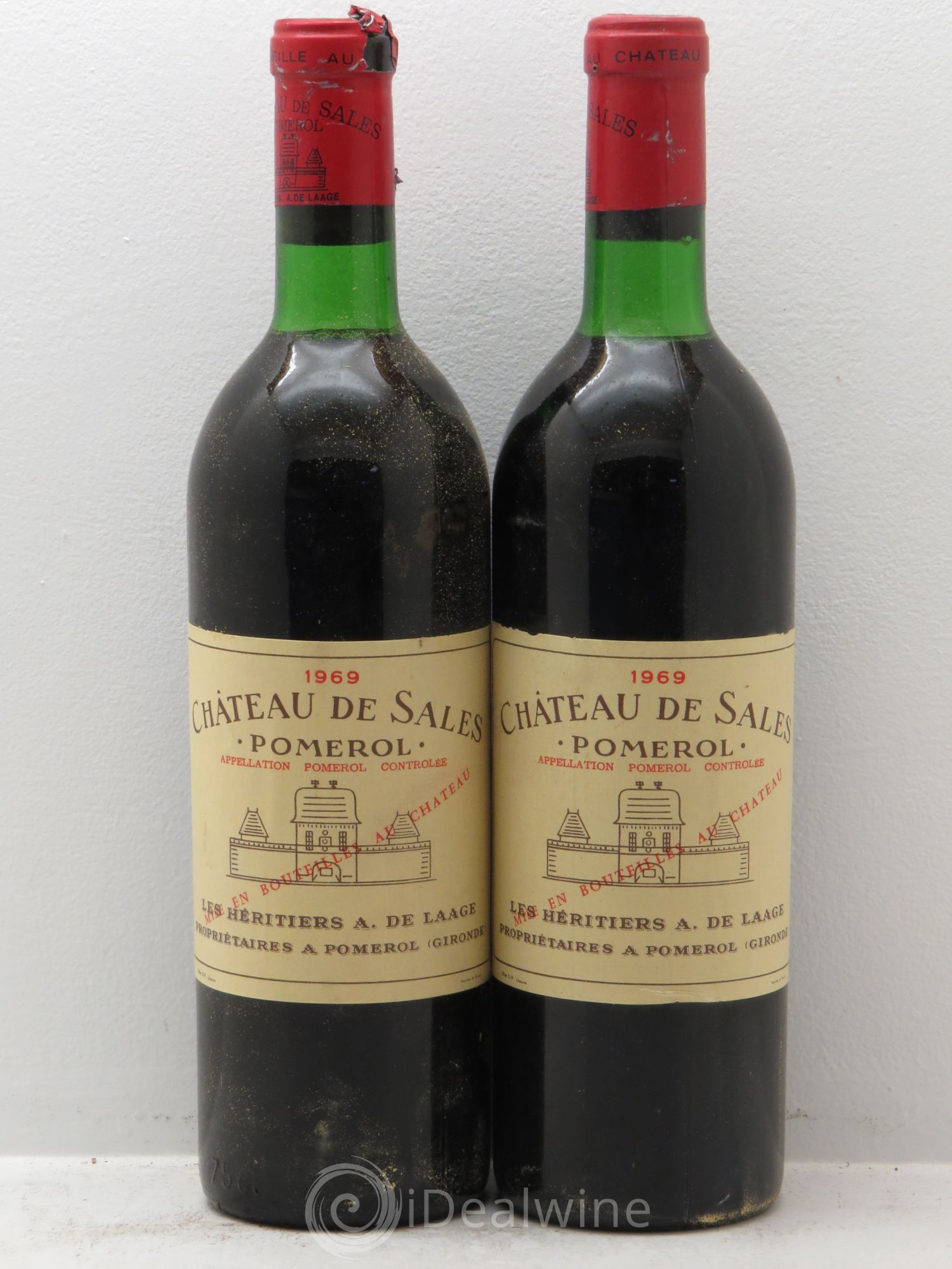Château de Sales 1969 - Lot de 2 bouteilles - 0