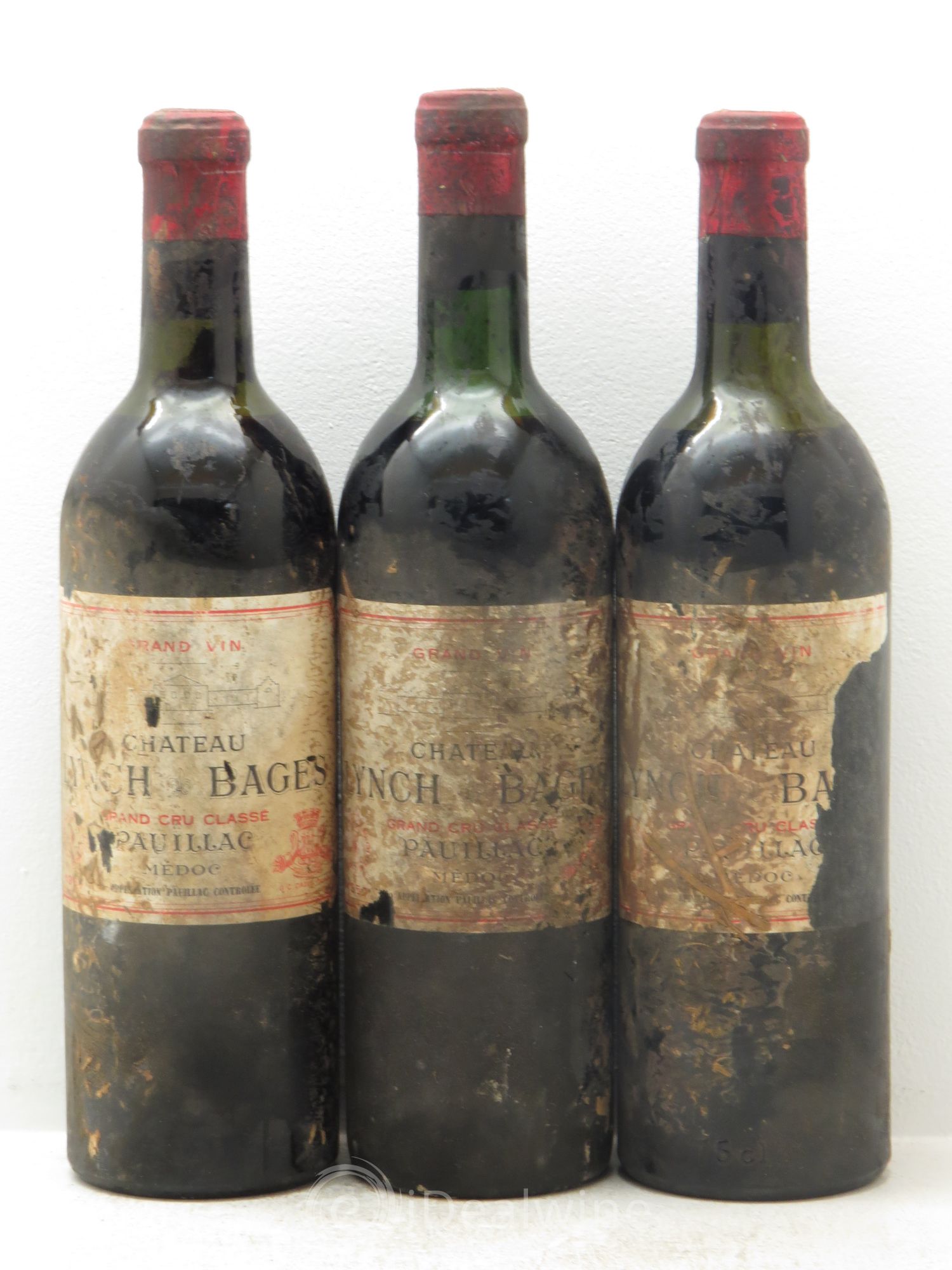 Château Lynch Bages 5ème Grand Cru Classé 1957 - Lot de 3 bouteilles - 0