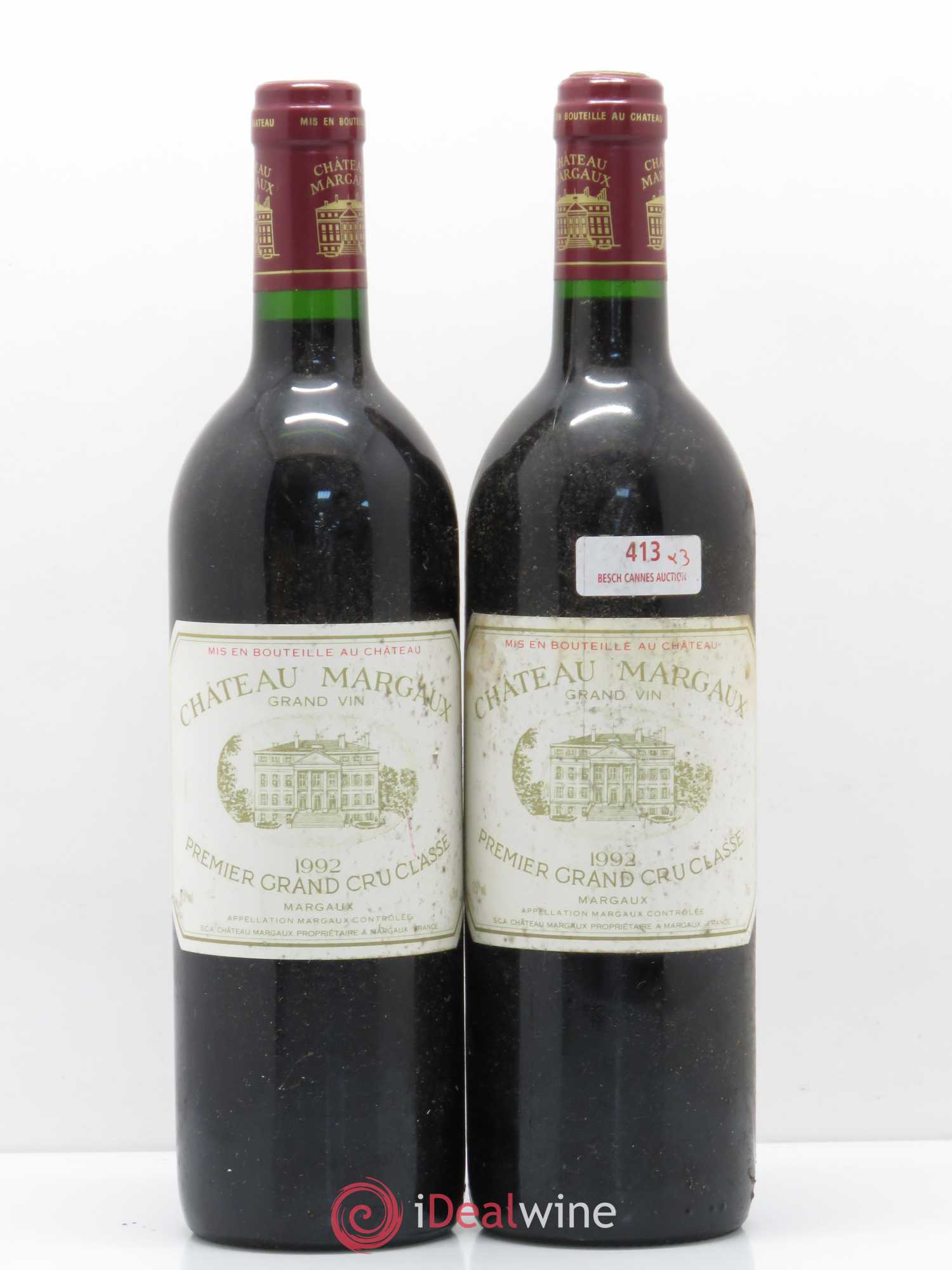 Château Margaux 1er Grand Cru Classé 1992 - Lot de 2 bouteilles - 0