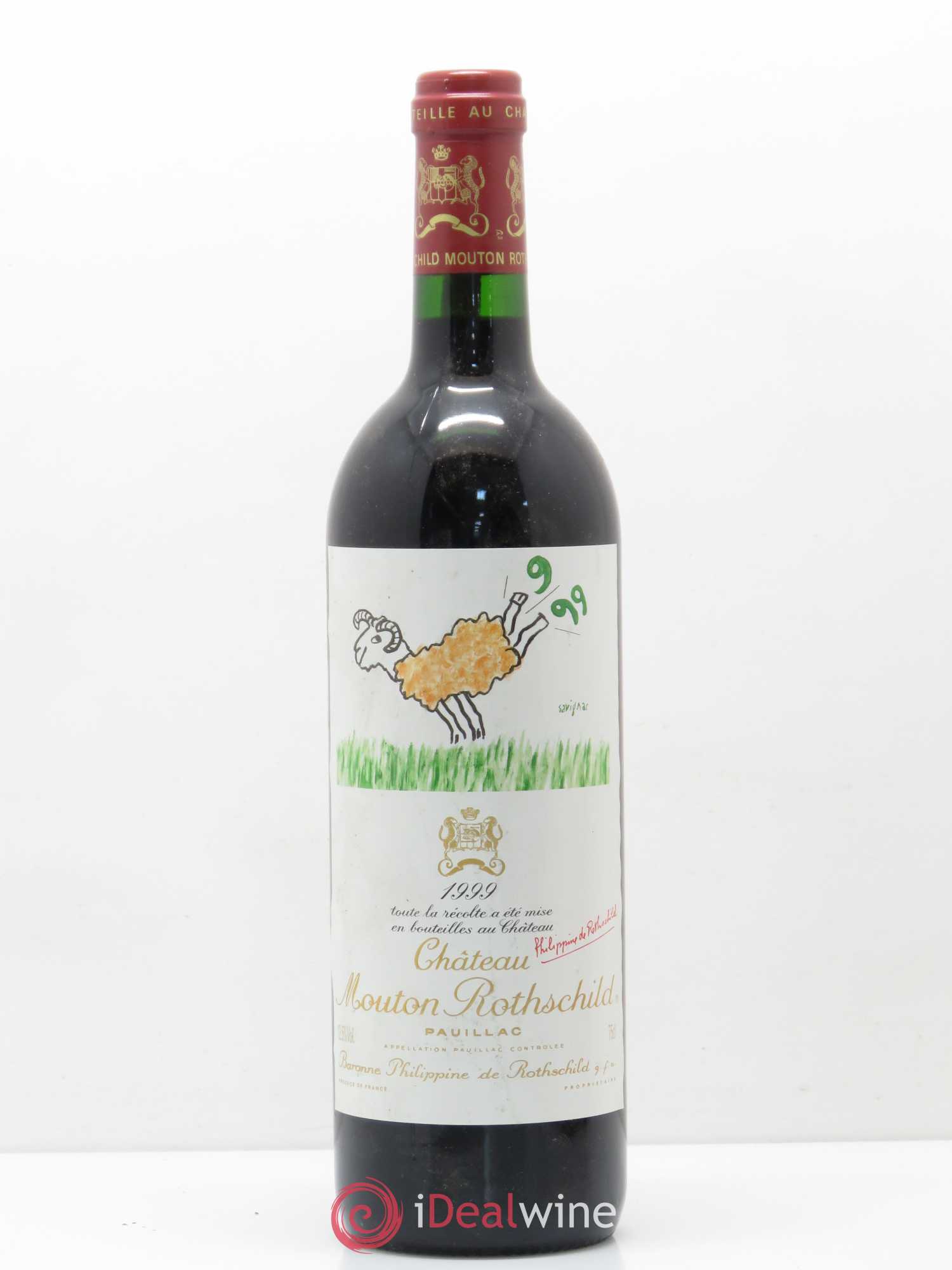 Château Mouton Rothschild 1er Grand Cru Classé 1999 - Lot de 1 bouteille - 0