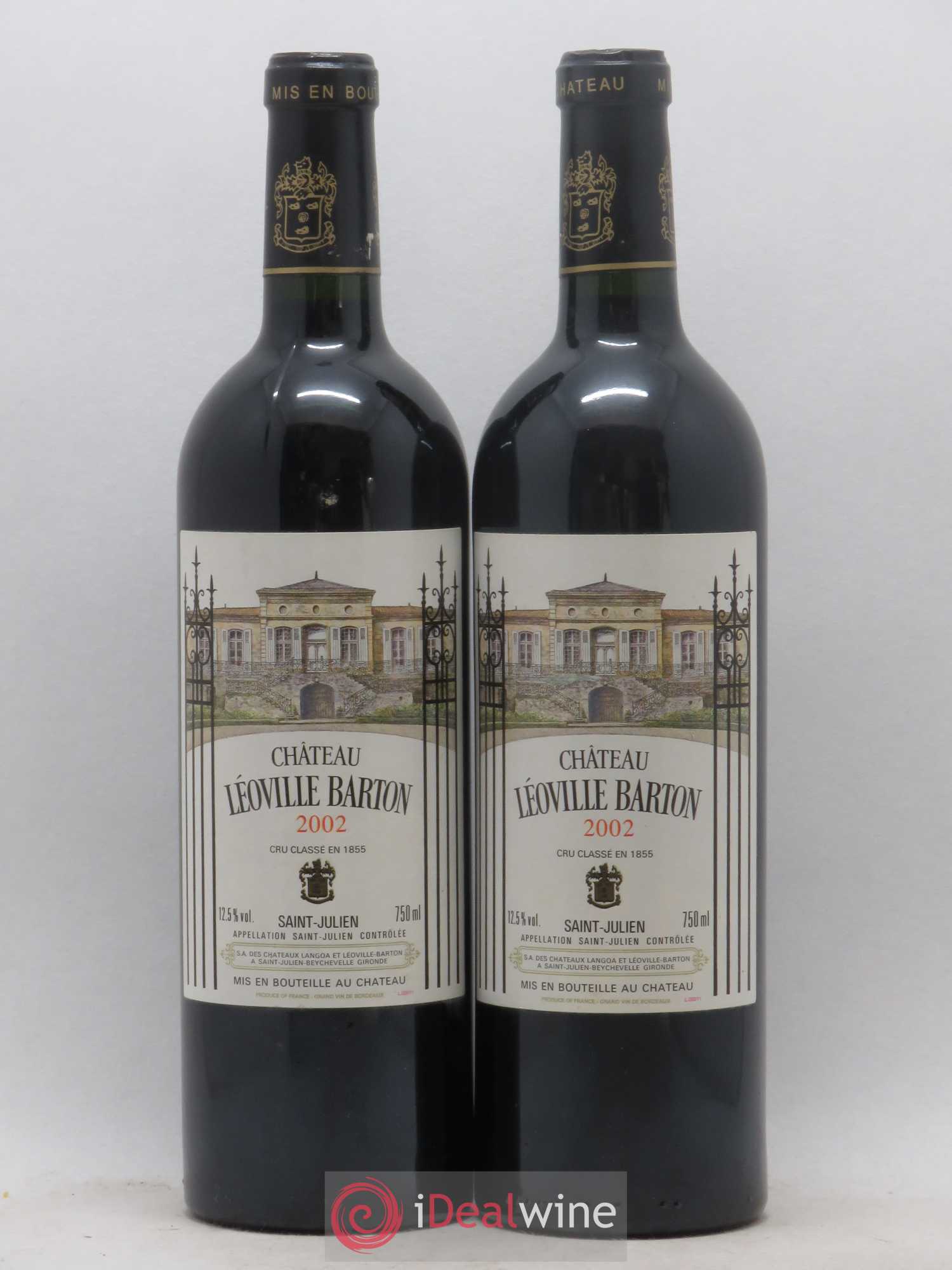 Château Léoville Barton 2ème Grand Cru Classé 2002 - Lot de 2 bouteilles - 0