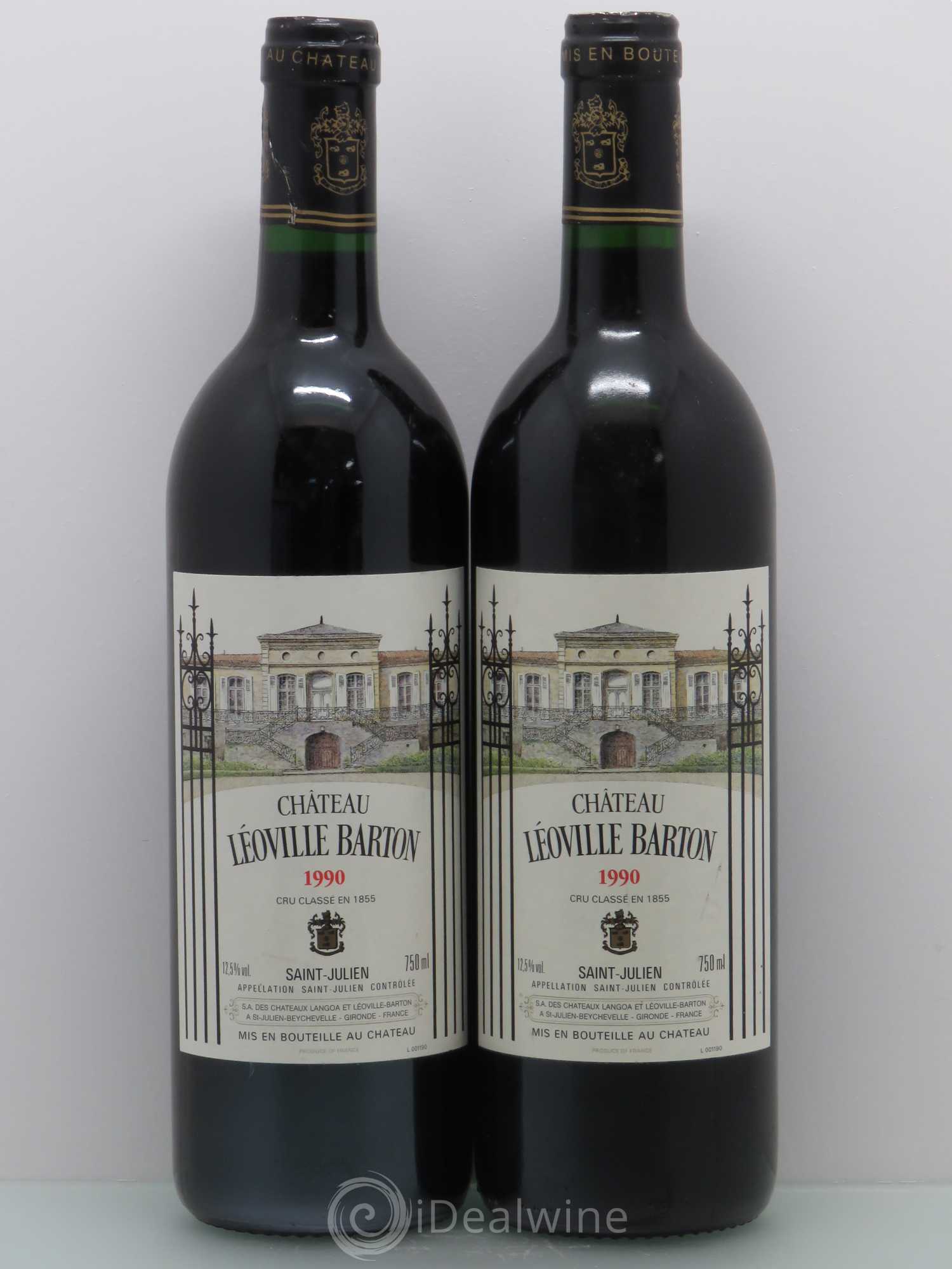 Château Léoville Barton 2ème Grand Cru Classé 1990 - Lot de 2 bouteilles - 0