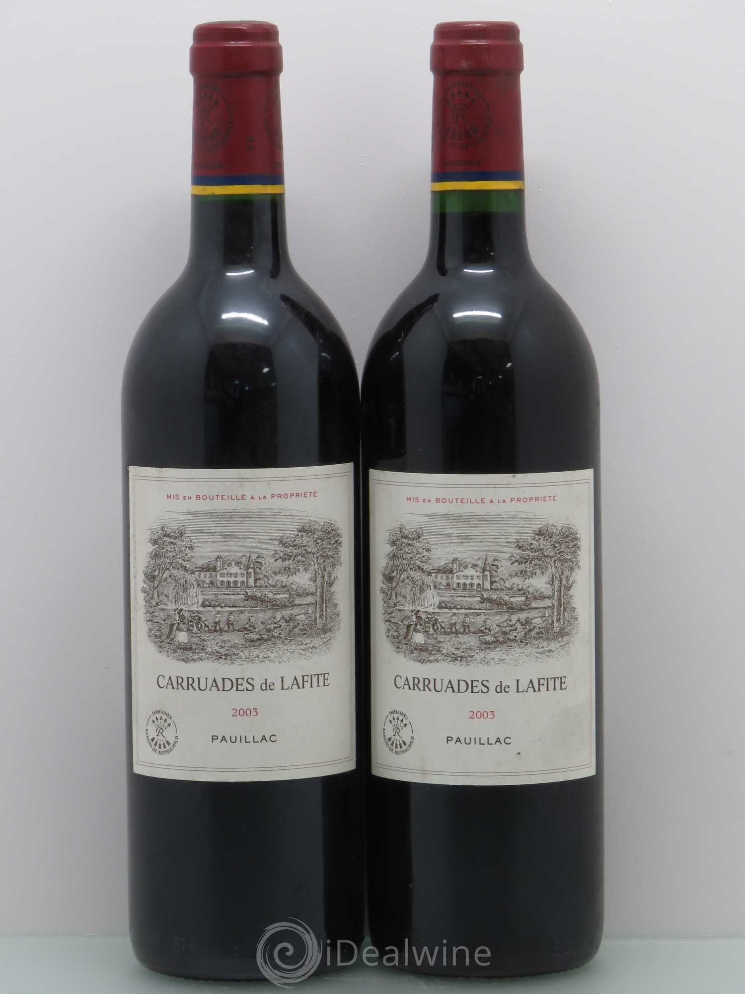 Carruades de Lafite Rothschild Second Vin 2003 - Lot de 2 bouteilles - 0