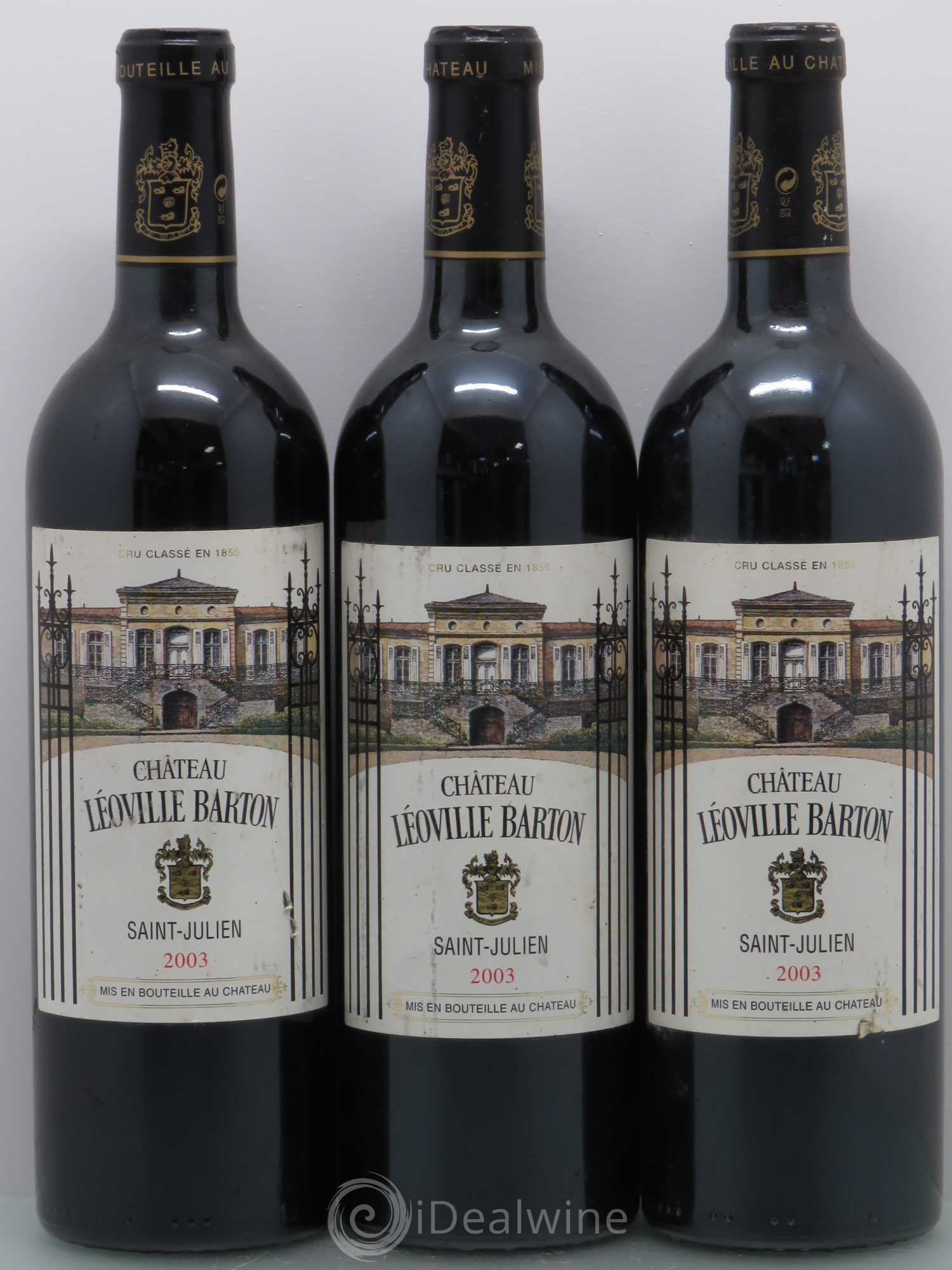 Château Léoville Barton 2ème Grand Cru Classé 2003 - Lot de 3 bouteilles - 0
