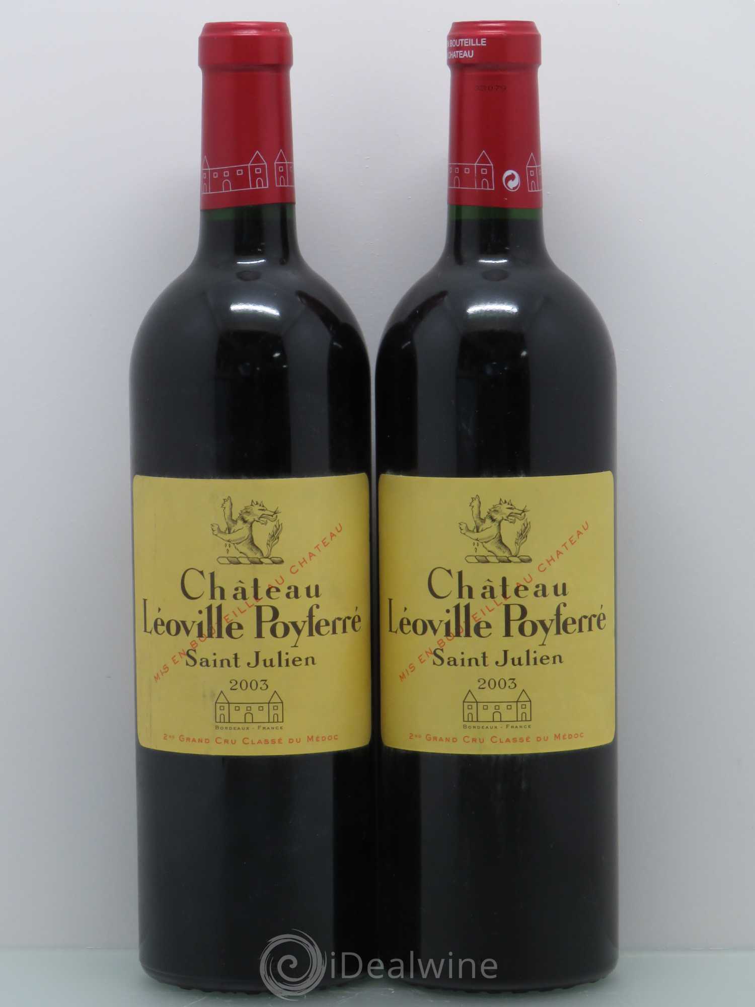 Château Léoville Poyferré 2ème Grand Cru Classé 2003 - Lot de 2 bouteilles - 0