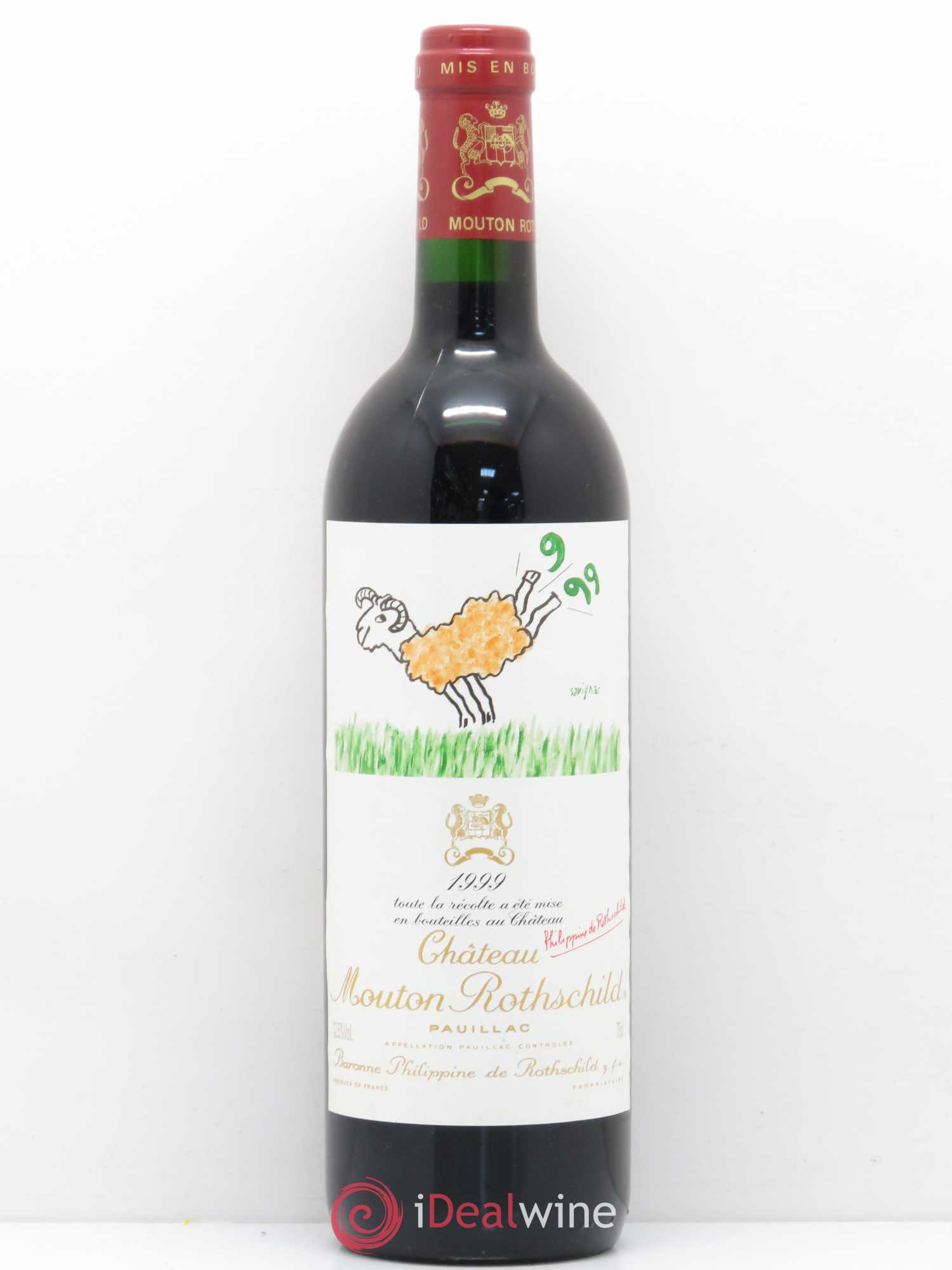 Château Mouton Rothschild 1er Grand Cru Classé 1999 - Lot de 1 bouteille - 0