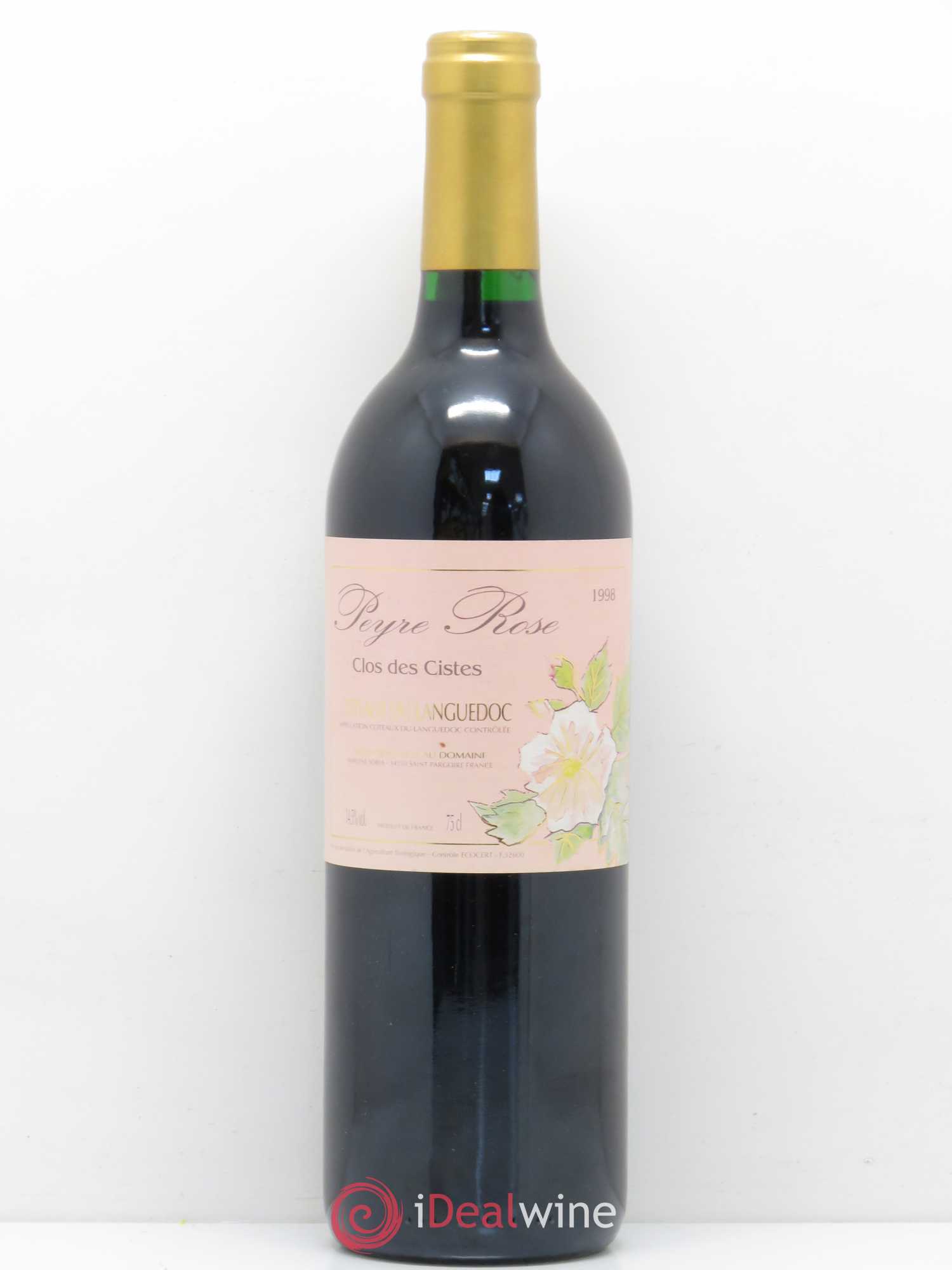 Vin de France (anciennement Coteaux du Languedoc) Domaine Peyre Rose Les Cistes Marlène Soria 1998 - Lot of 1 bottle - 0