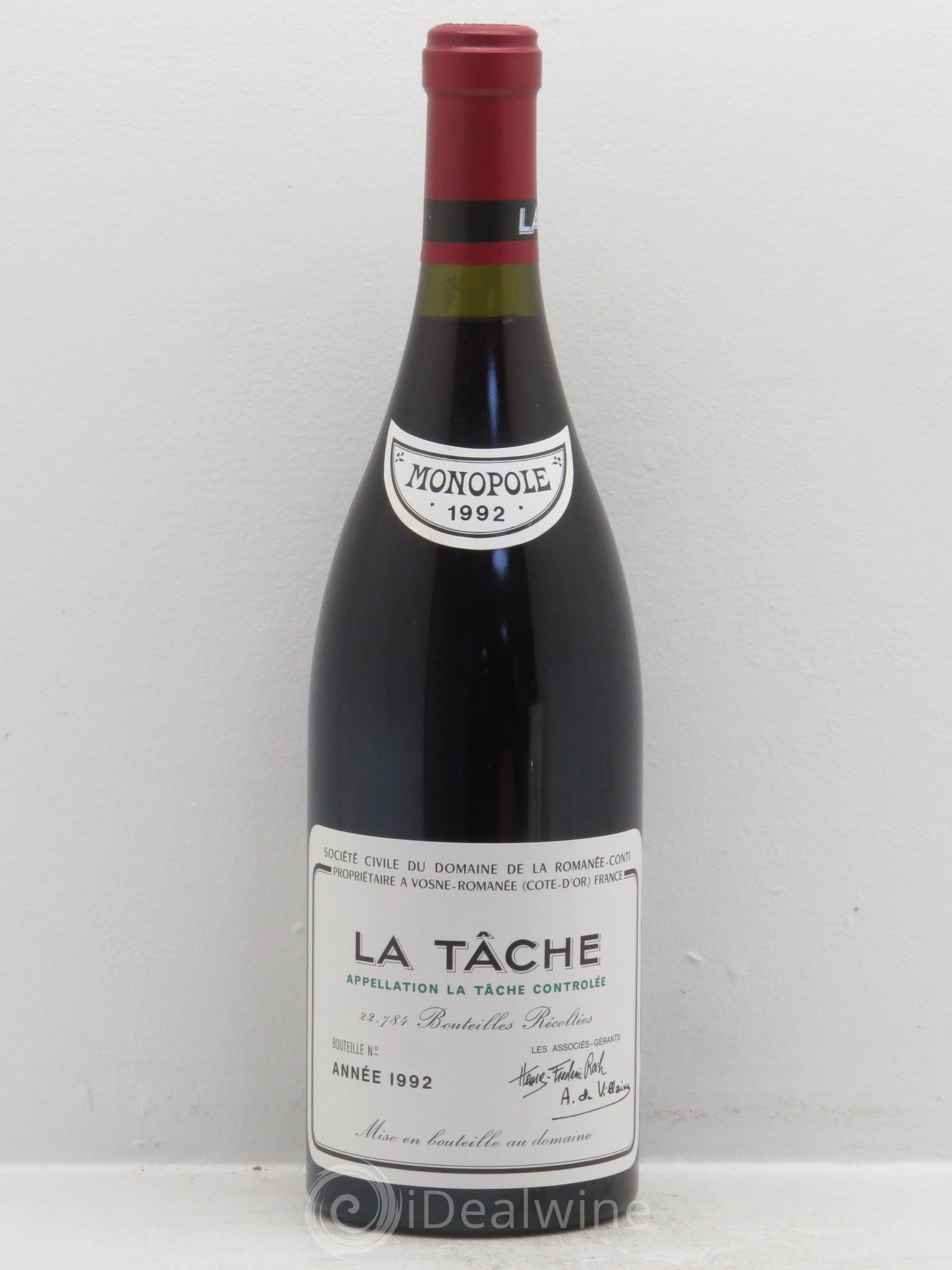 La Tâche Grand Cru Domaine de la Romanée-Conti 1992 - Lot de 1 bouteille - 0