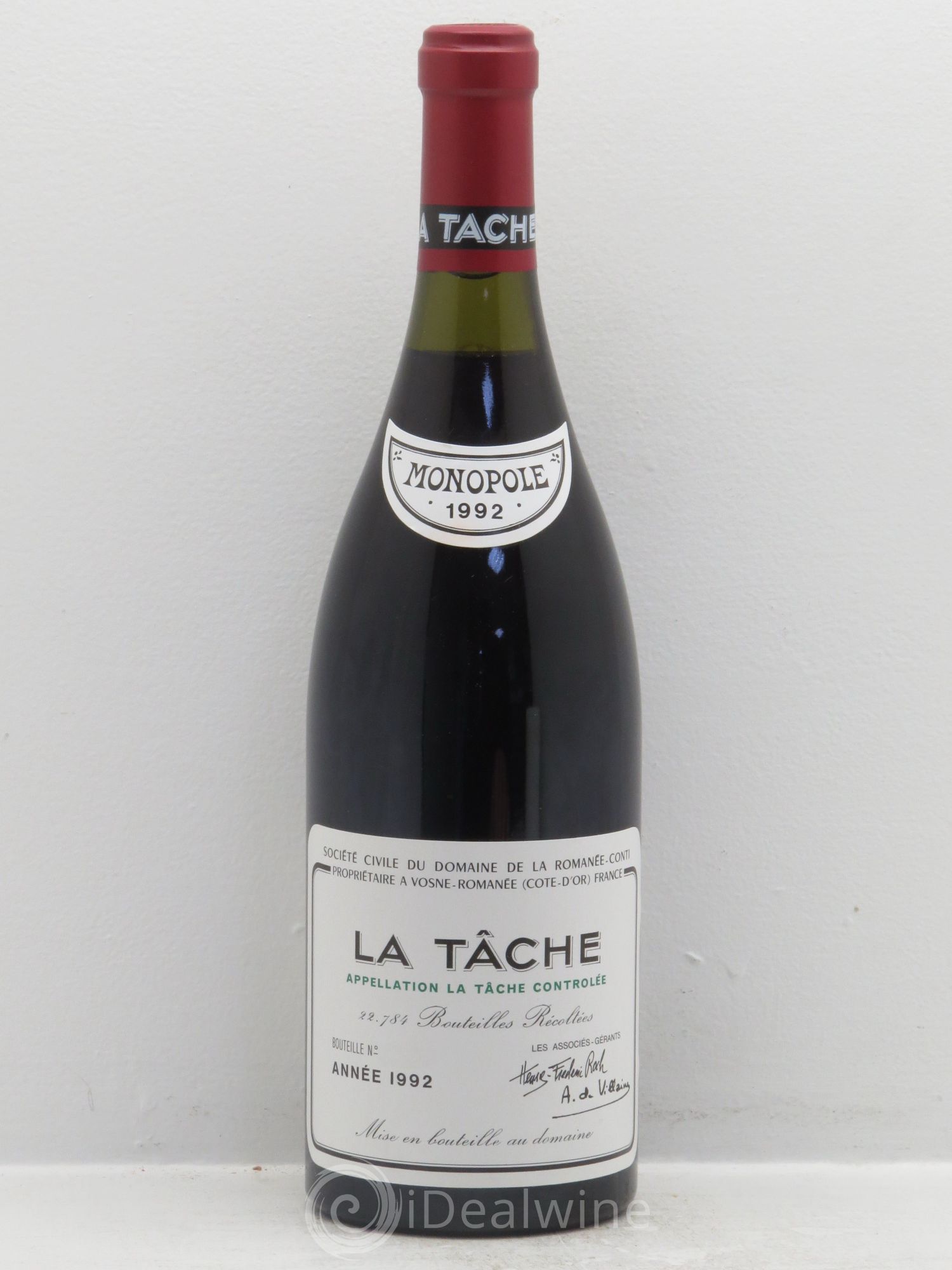 La Tâche Grand Cru Domaine de la Romanée-Conti 1992 - Lot de 1 bouteille - 0