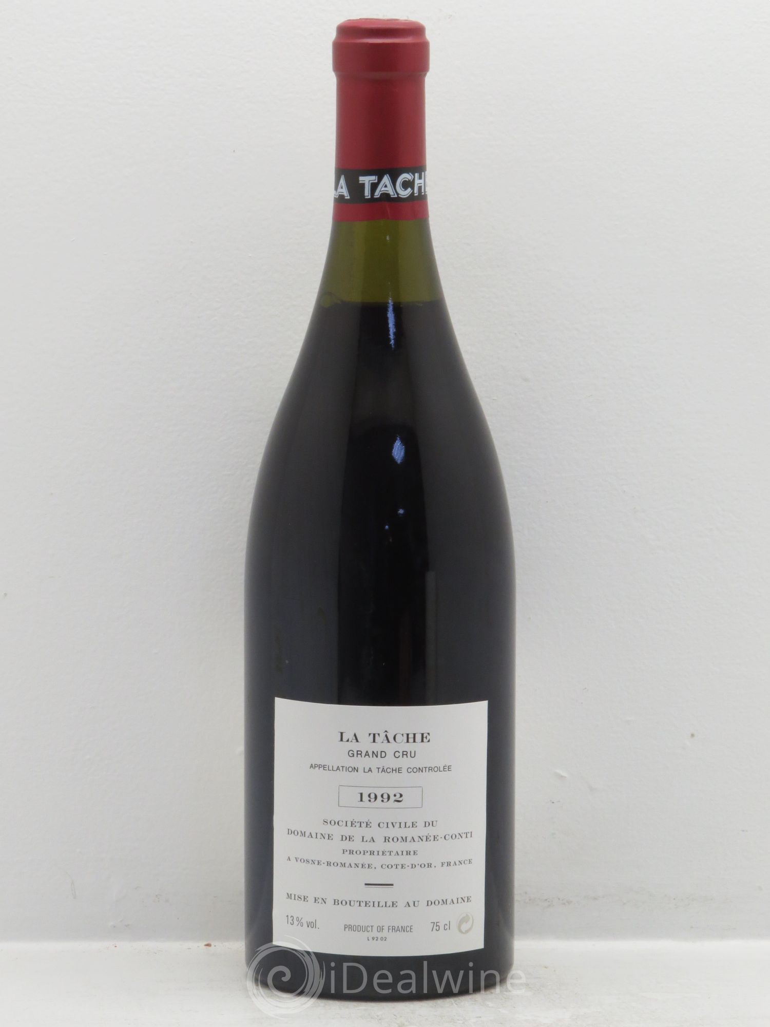 La Tâche Grand Cru Domaine de la Romanée-Conti 1992 - Lot de 1 bouteille - 1