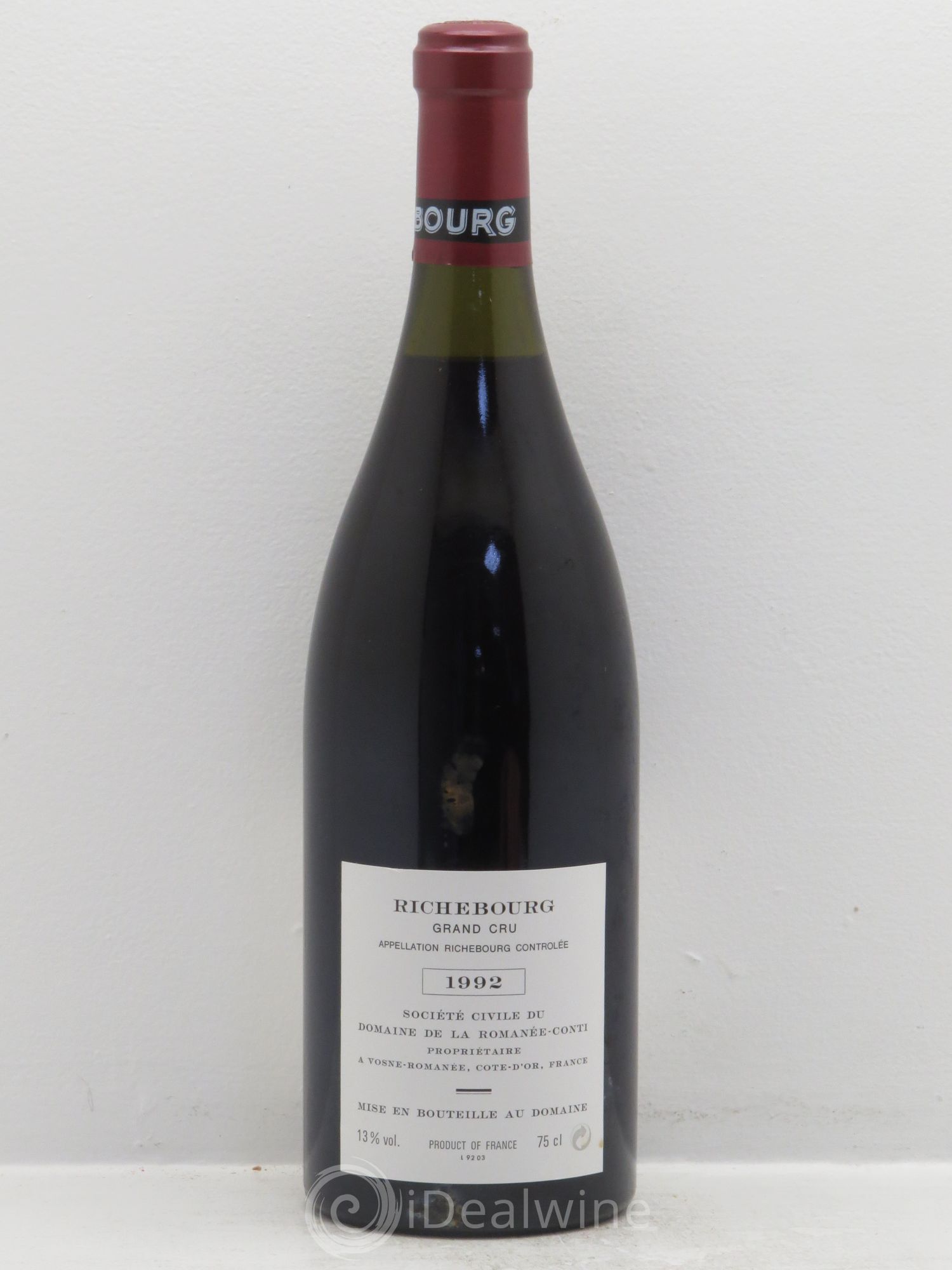 Richebourg Grand Cru Domaine de la Romanée-Conti 1992 - Lot de 1 bouteille - 1