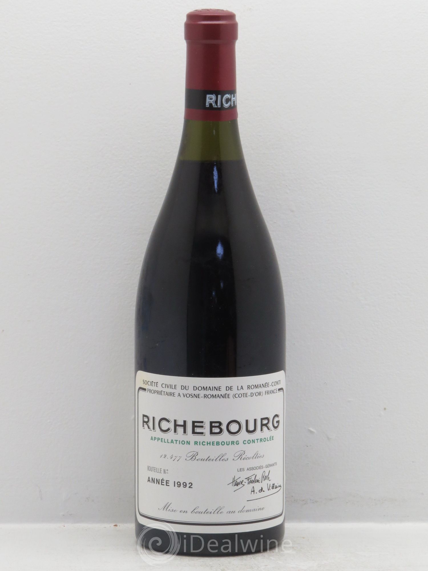 Richebourg Grand Cru Domaine de la Romanée-Conti 1992 - Lot de 1 bouteille - 0