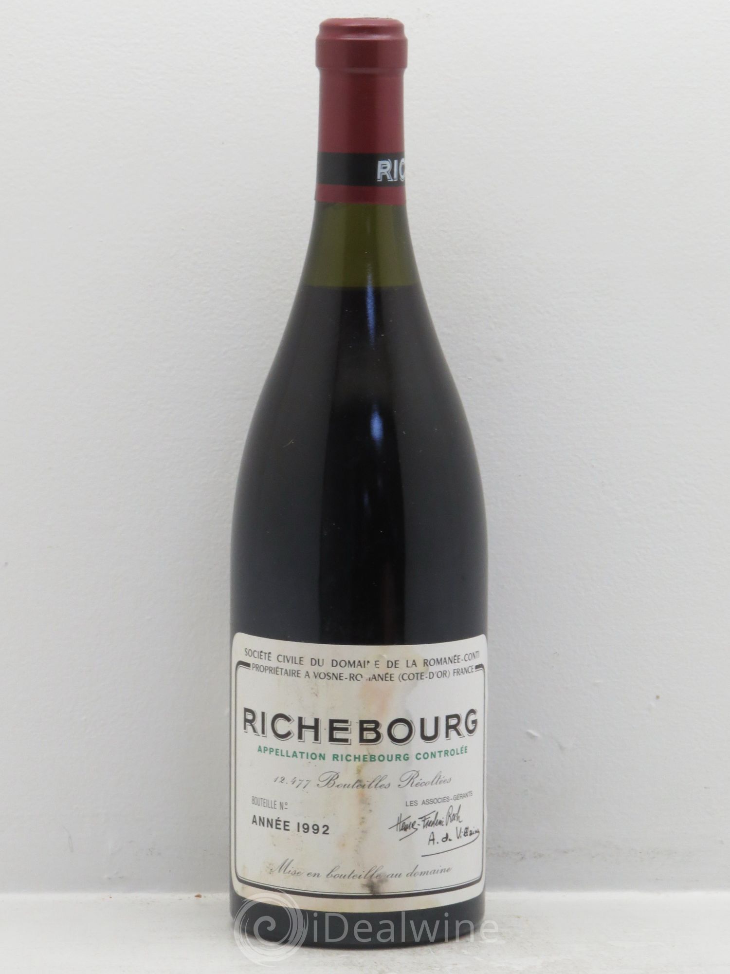 Richebourg Grand Cru Domaine de la Romanée-Conti 1992 - Lot de 1 bouteille - 0