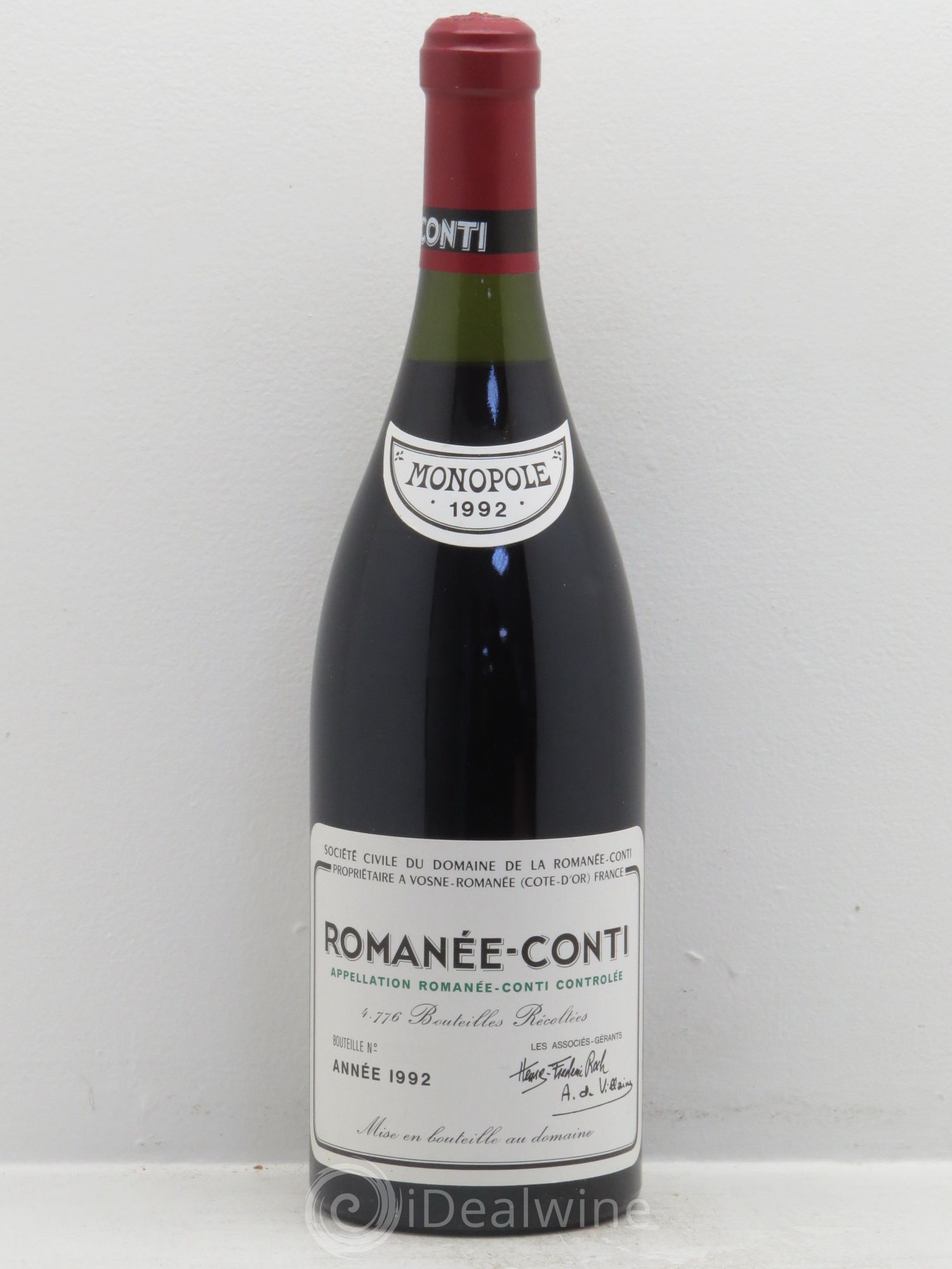 Romanée-Conti Grand Cru Domaine de la Romanée-Conti 1992 - Lot de 1 bouteille - 0
