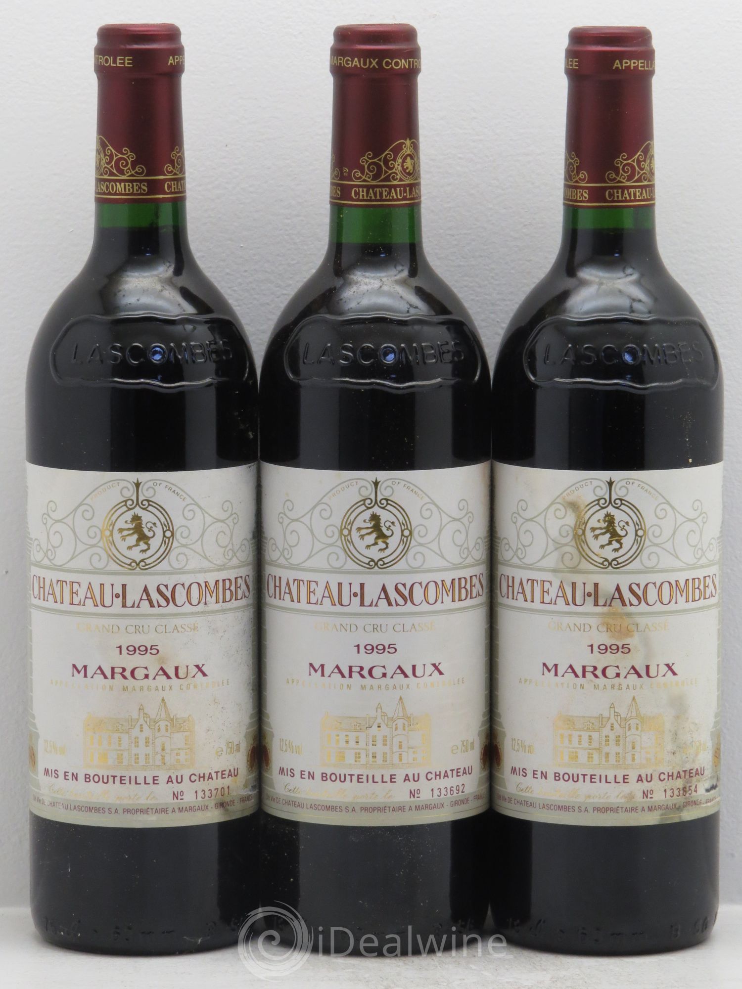 Château Lascombes 2ème Grand Cru Classé 1995 - Lot de 3 bouteilles - 0