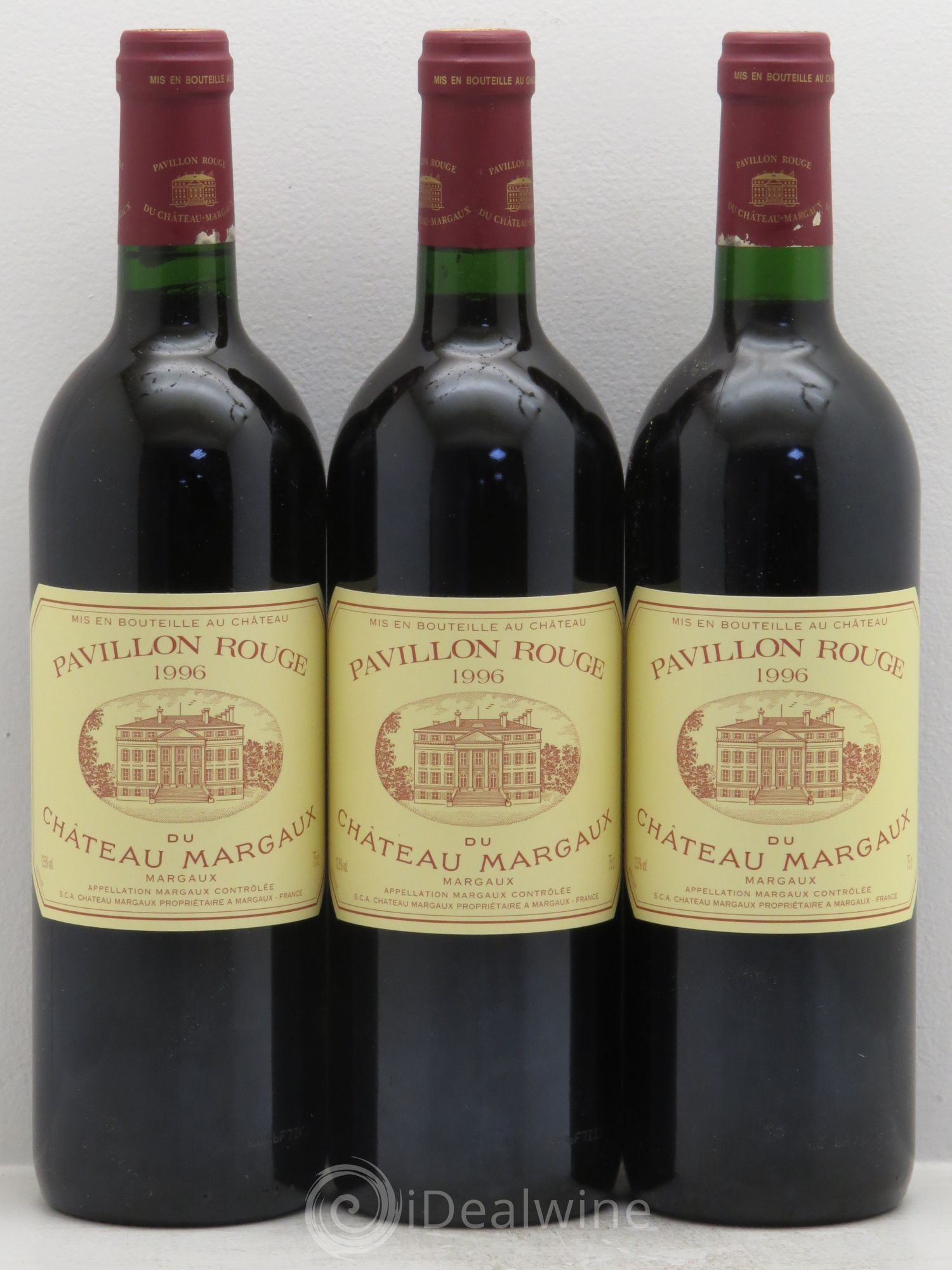 Pavillon Rouge du Château Margaux Second Vin 1996 - Lot de 3 bouteilles - 0