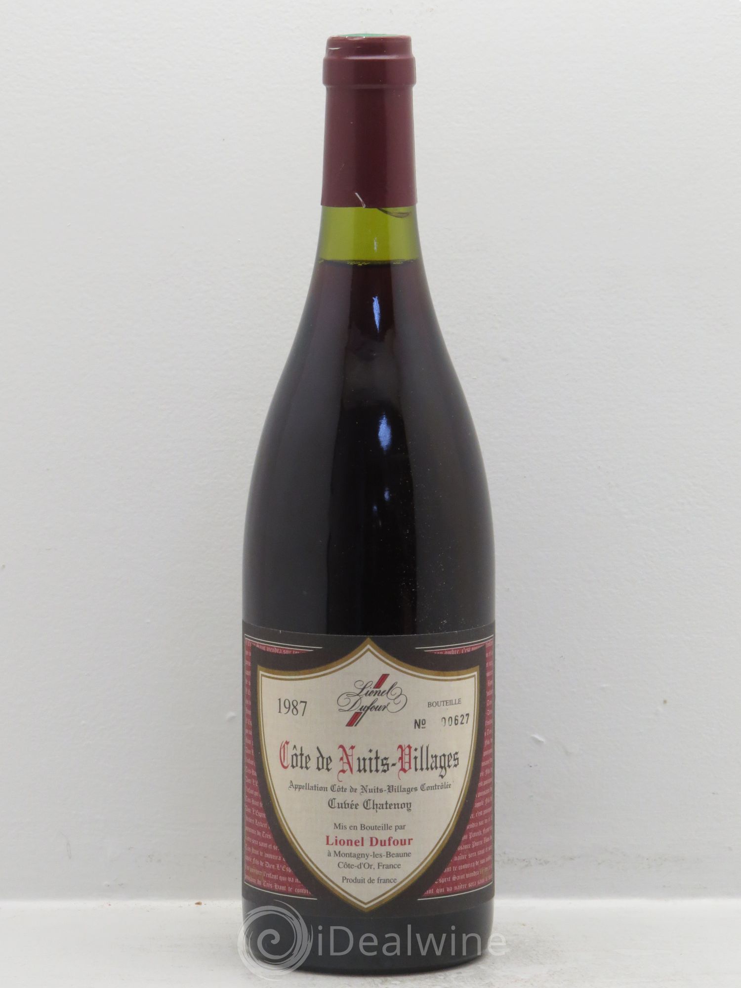 Côte de Nuits-Villages Cuvée Chatenoy -Lionel Dufour 1987 - Posten von 1 Flasche - 0
