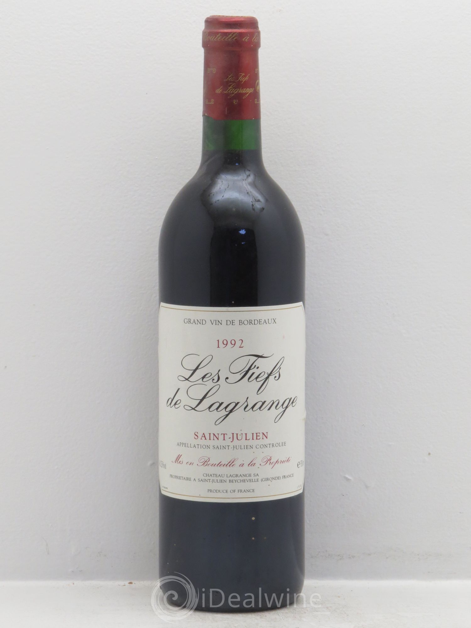Les Fiefs de Lagrange Second Vin 1992 - Lot de 1 bouteille - 0