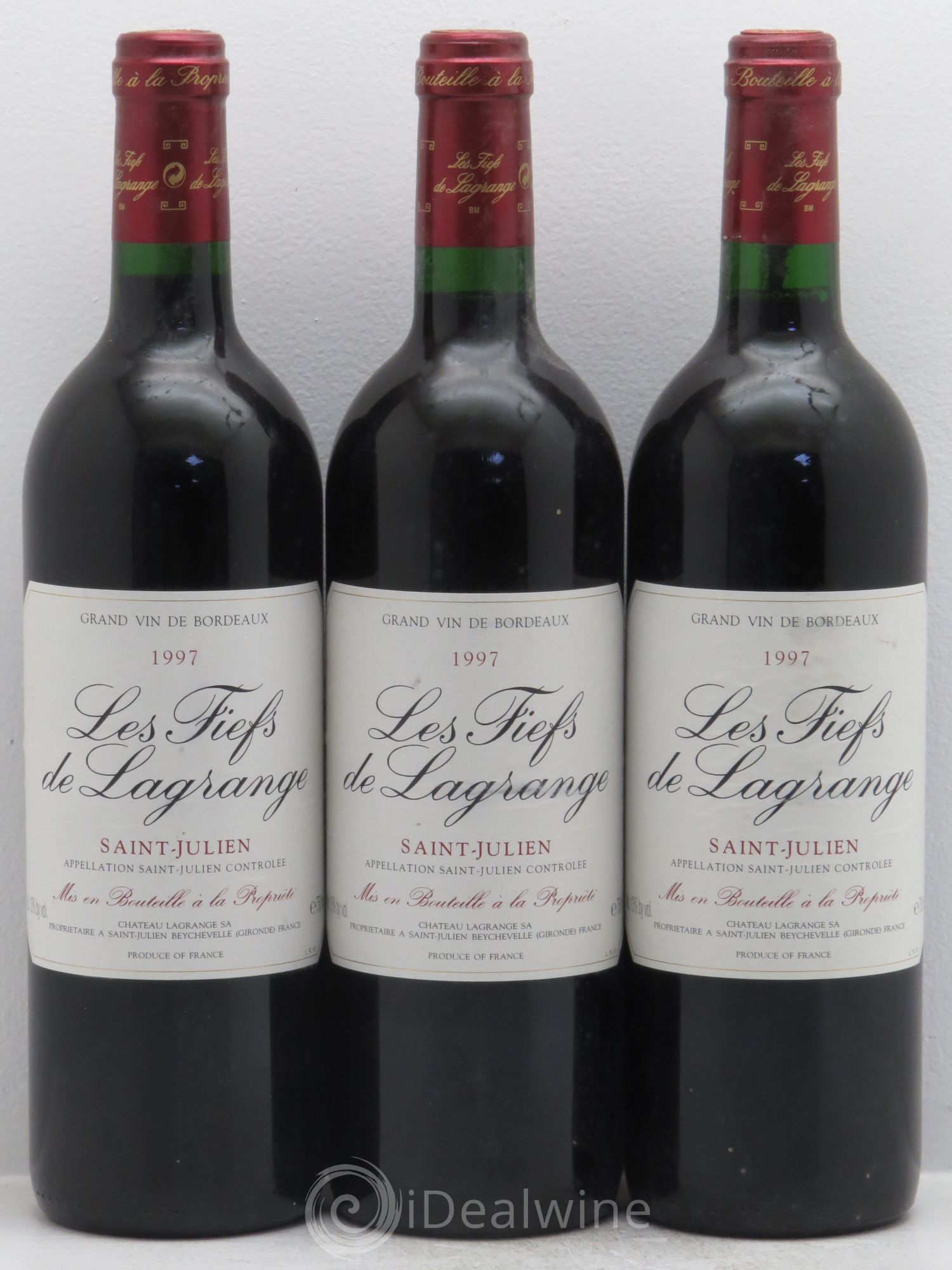 Les Fiefs de Lagrange Second Vin 1997 - Lot de 3 bouteilles - 0
