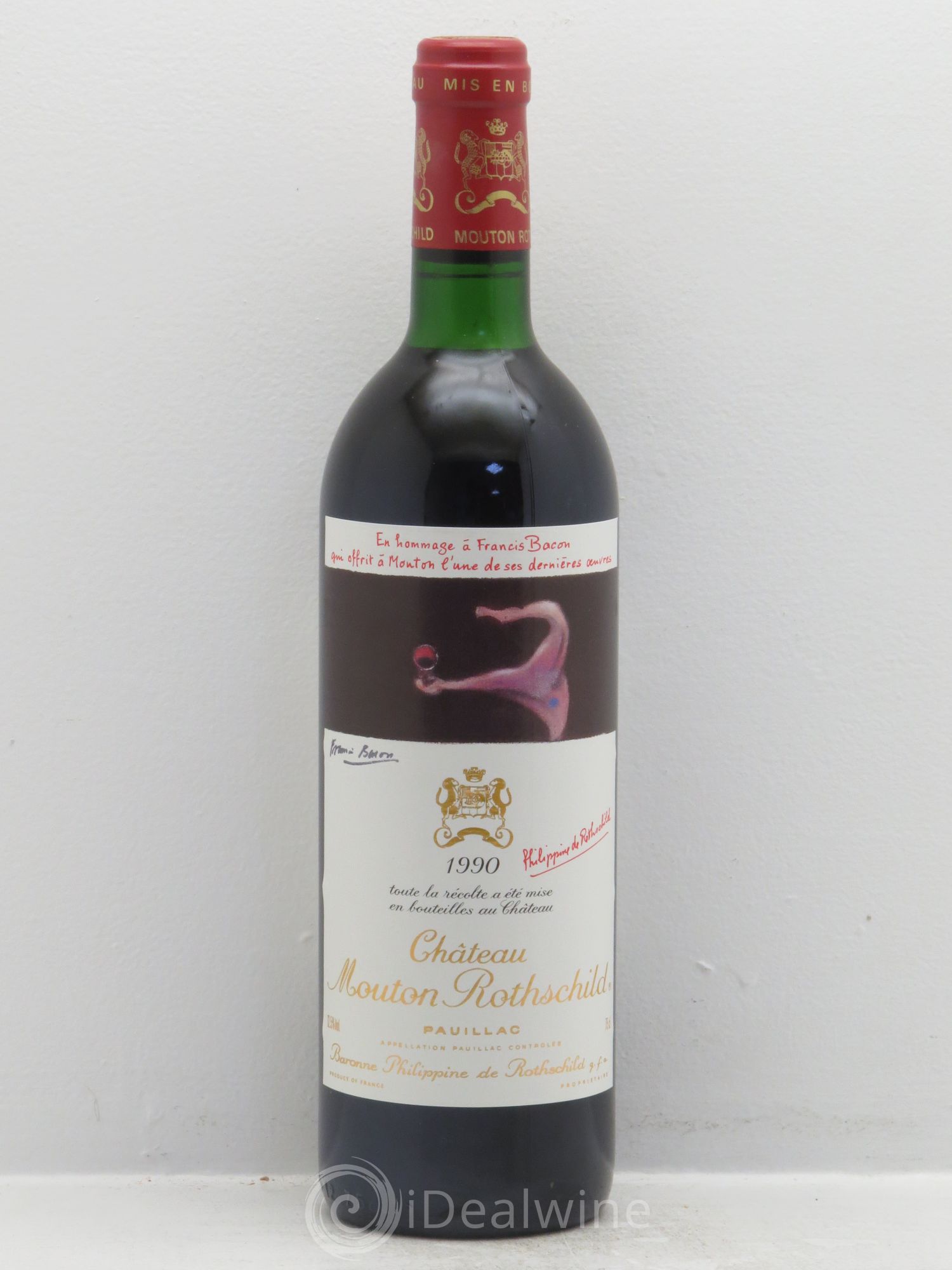 Château Mouton Rothschild 1er Grand Cru Classé 1990 - Lot de 1 bouteille - 0