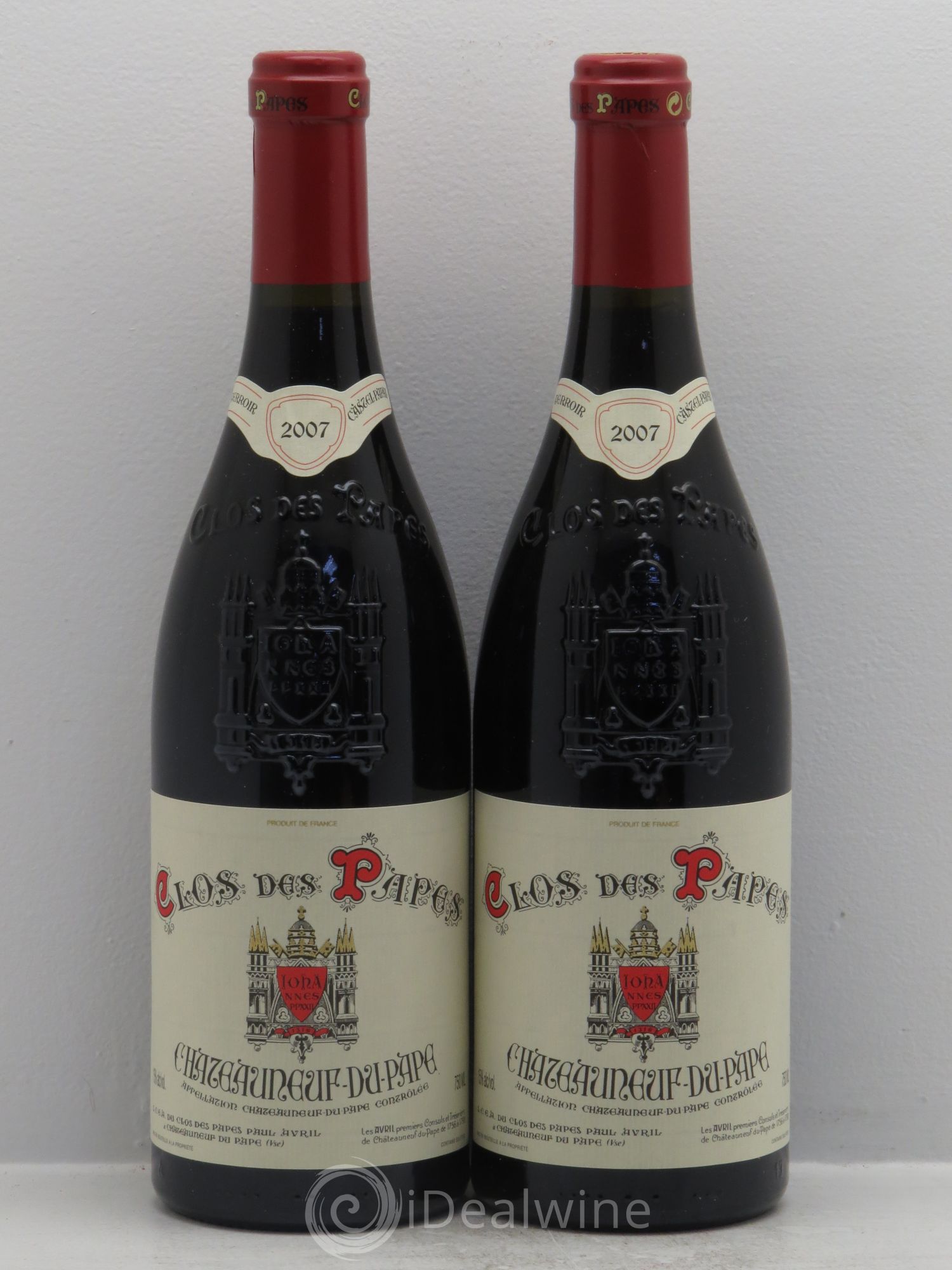Châteauneuf-du-Pape Clos des Papes - Paul Avril 2007 - Lot de 2 bouteilles - 0