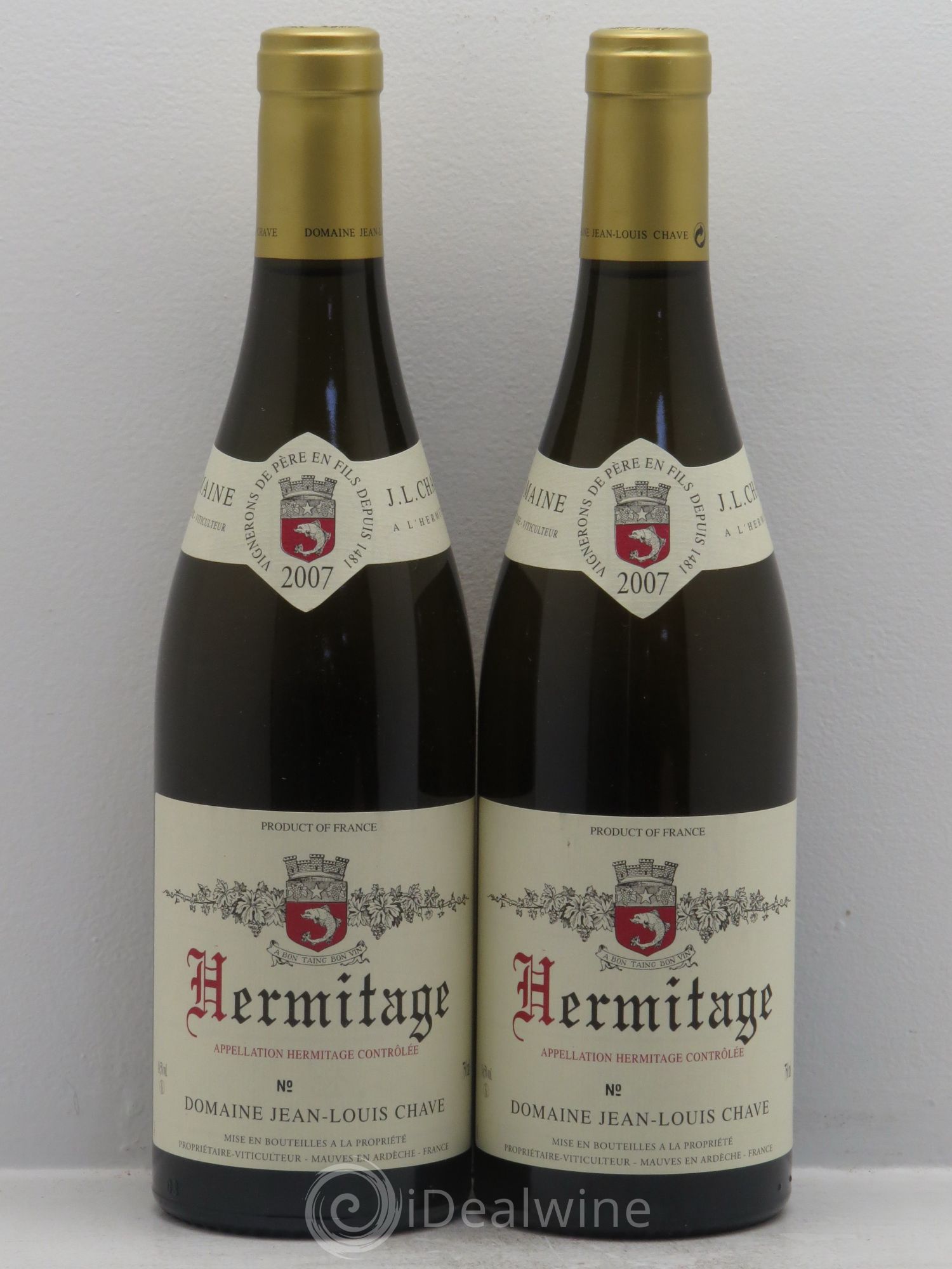 Hermitage Jean-Louis Chave 2007 - Lot de 2 bouteilles - 0