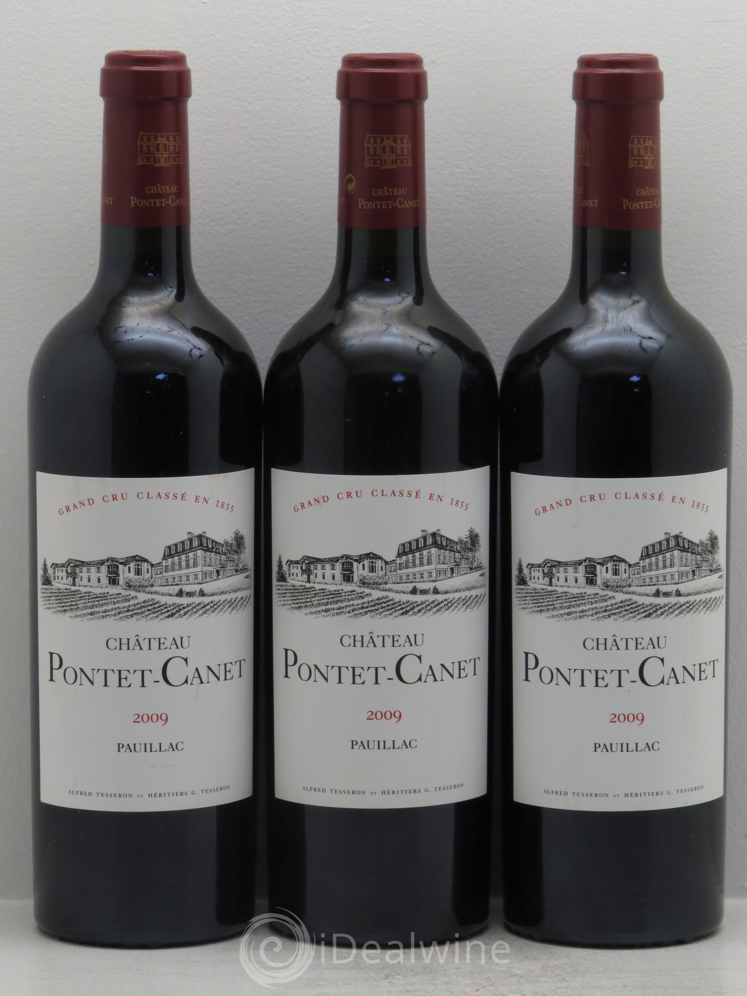 Château Pontet Canet 5ème Grand Cru Classé 2009 - Lot de 3 bouteilles - 0