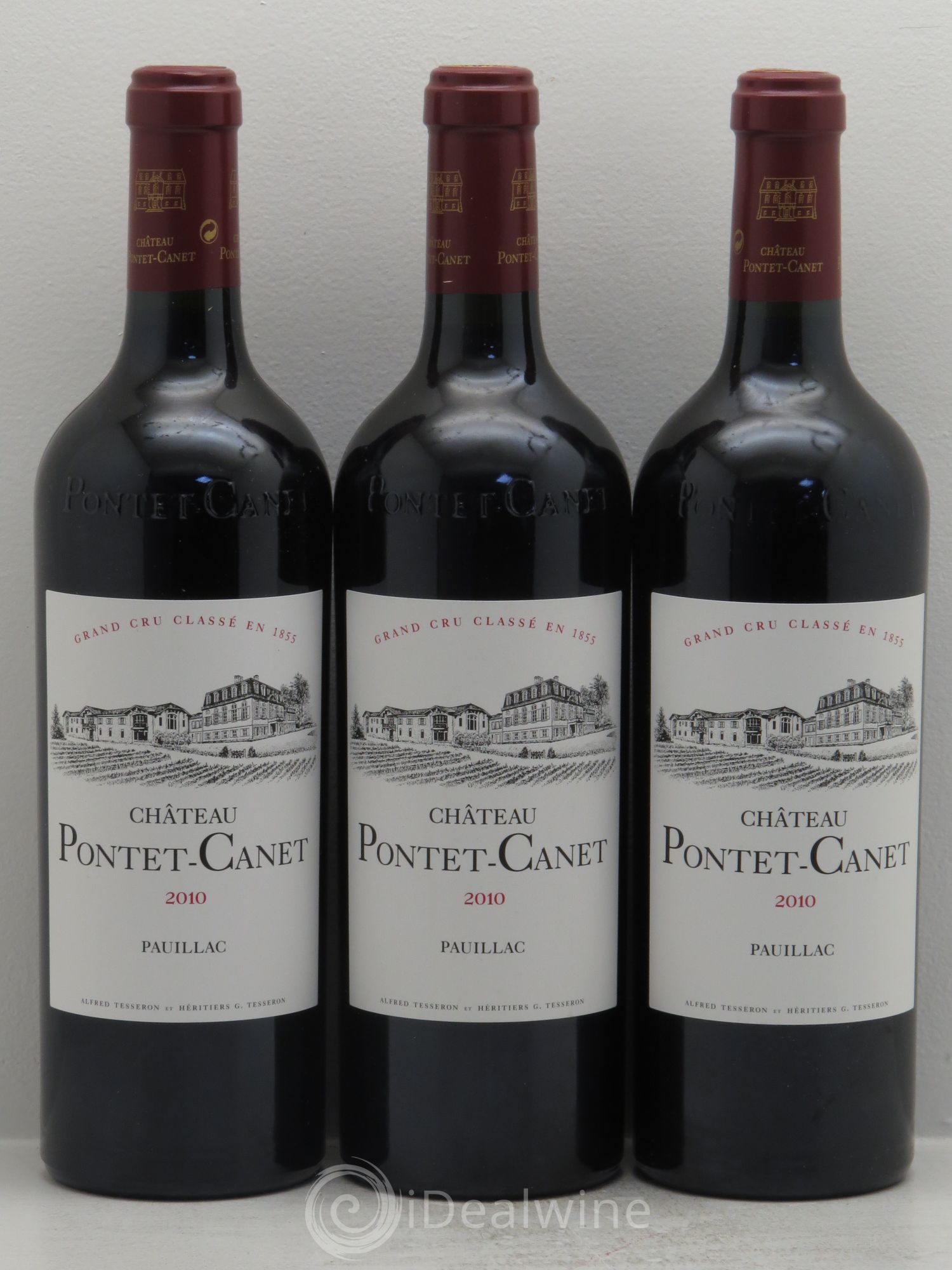 Château Pontet Canet 5ème Grand Cru Classé 2010 - Lot de 3 bouteilles - 0