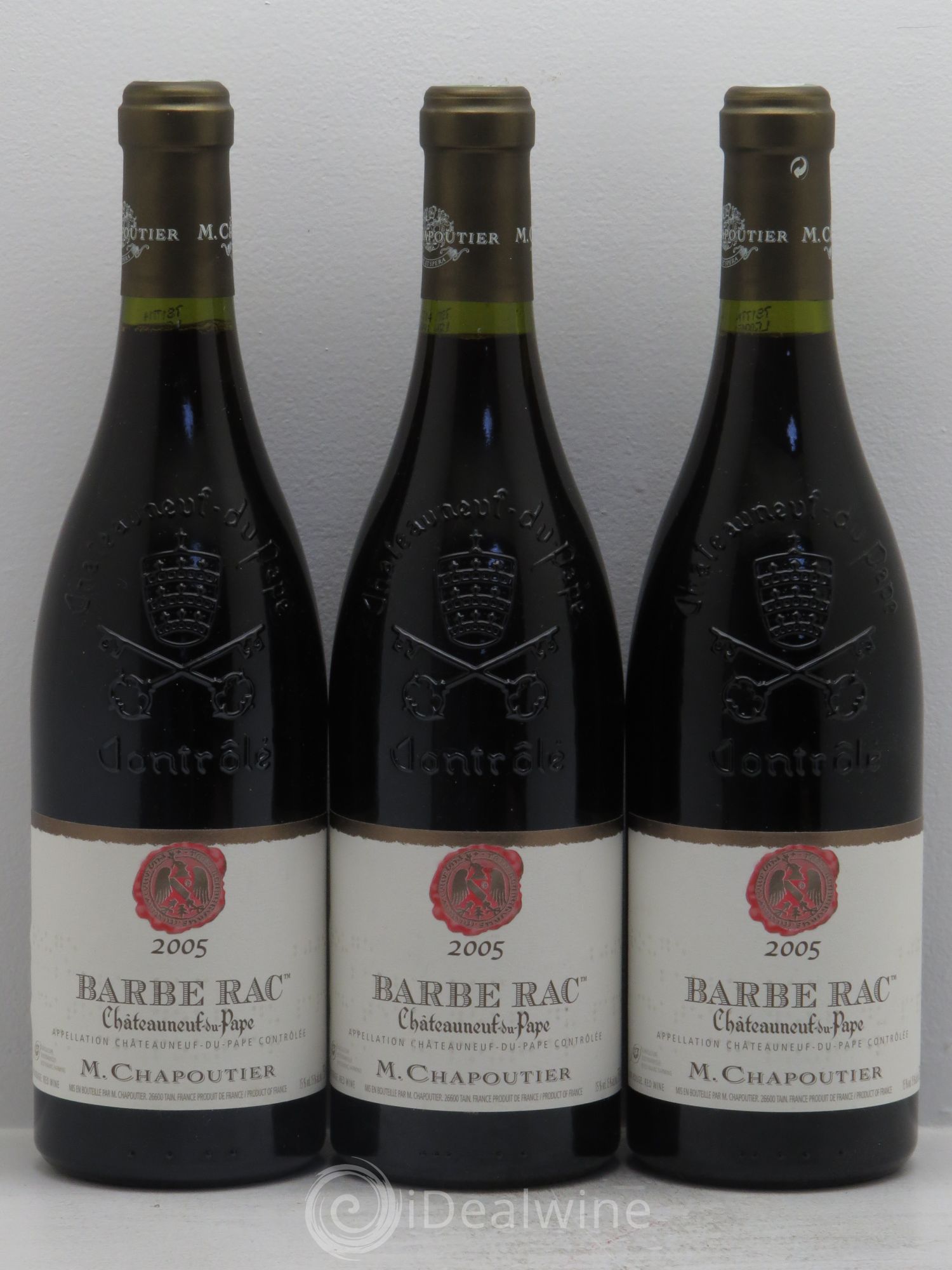 Châteauneuf-du-Pape Barbe Rac Chapoutier 2005 - Lot de 3 bouteilles - 0