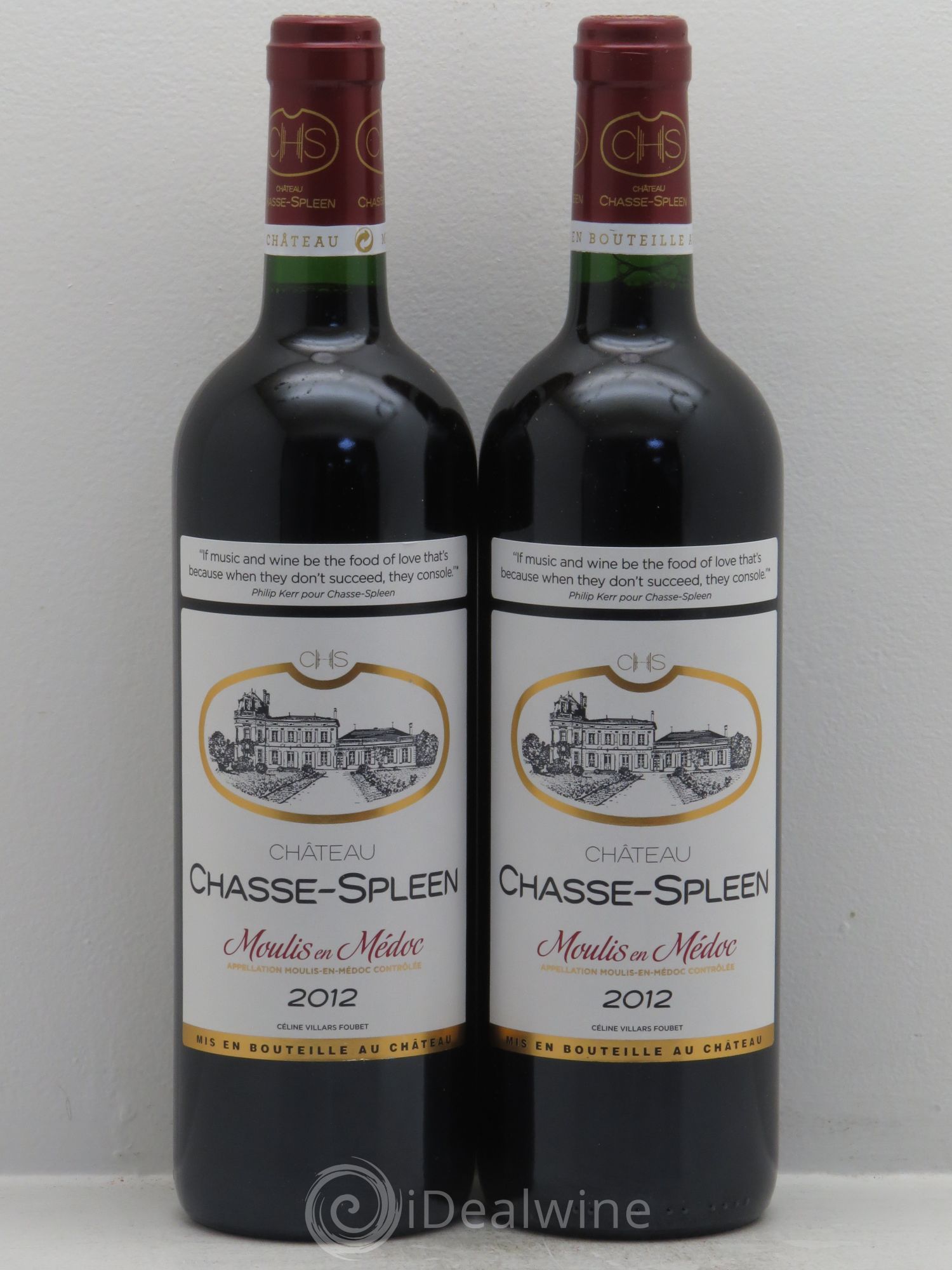 Château Chasse Spleen 2012 - Lot de 2 bouteilles - 0