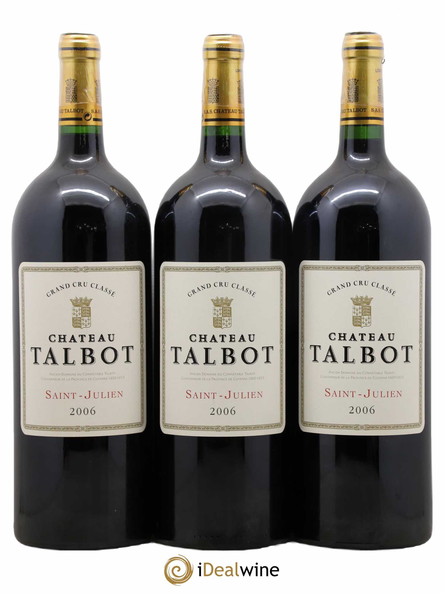 Château Talbot 4ème Grand Cru Classé 2006 - Lot de 3 magnums - 0