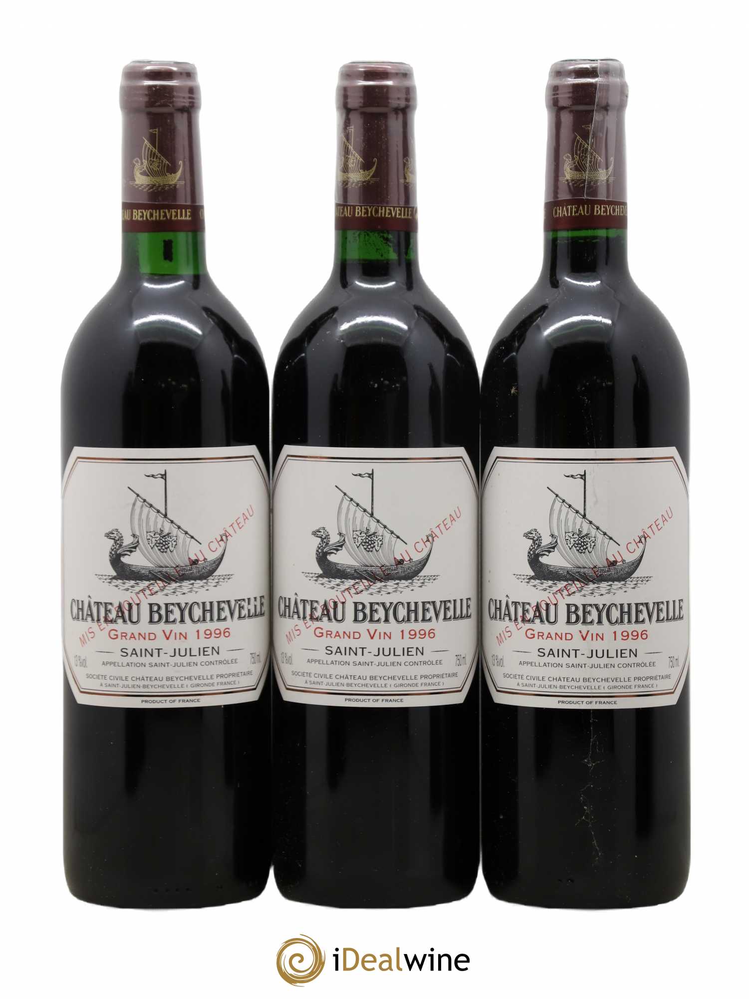 Château Beychevelle 4ème Grand Cru Classé 1996 - Lot de 6 bouteilles - 1