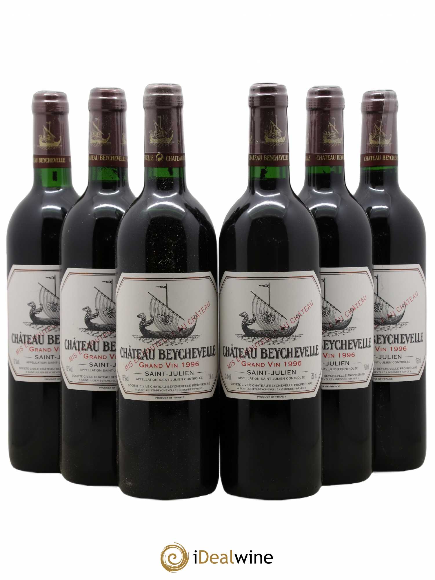 Château Beychevelle 4ème Grand Cru Classé 1996 - Lot de 6 bouteilles - 0