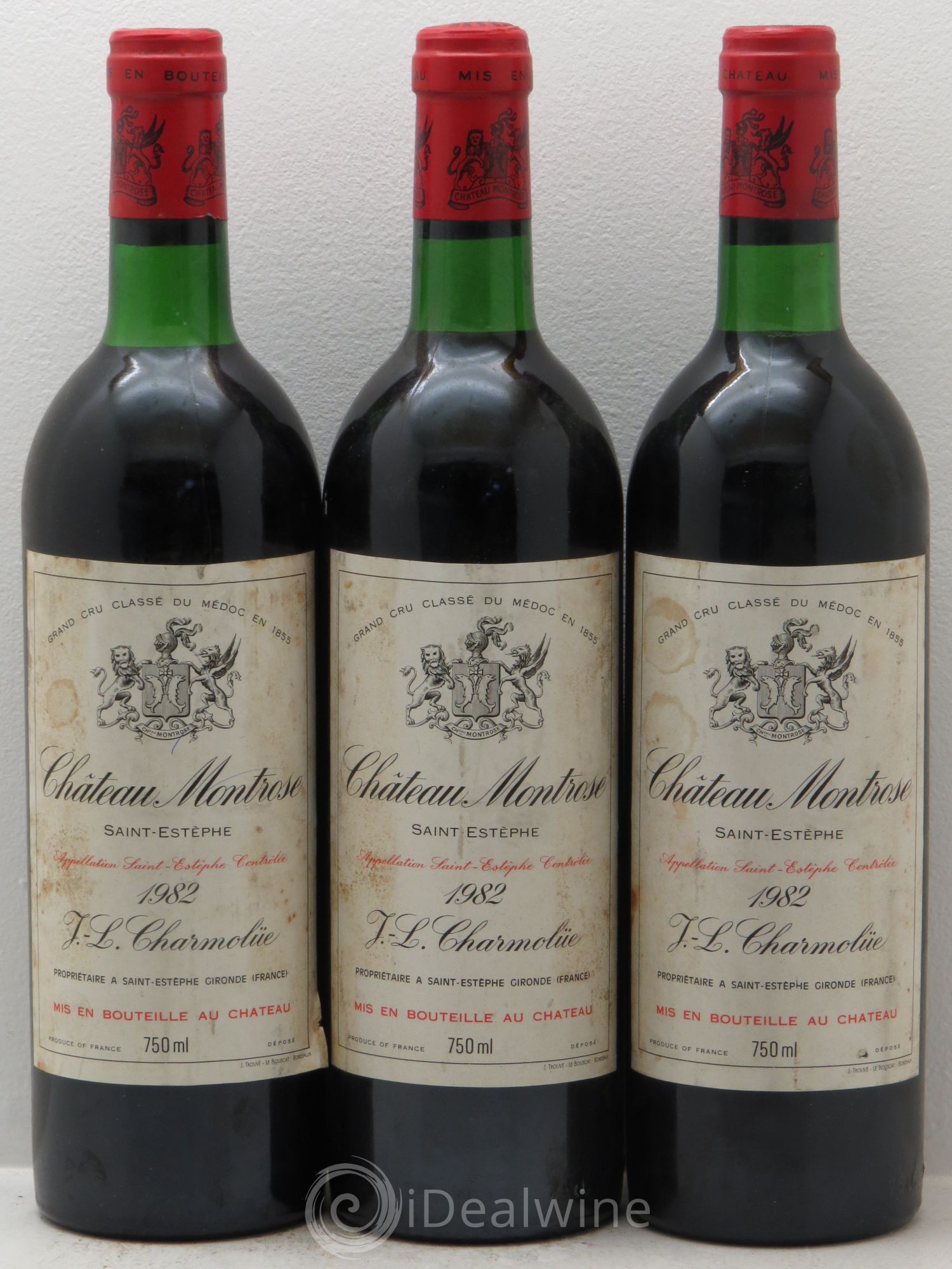 Château Montrose 2ème Grand Cru Classé 1982 - Lot de 3 bouteilles - 0
