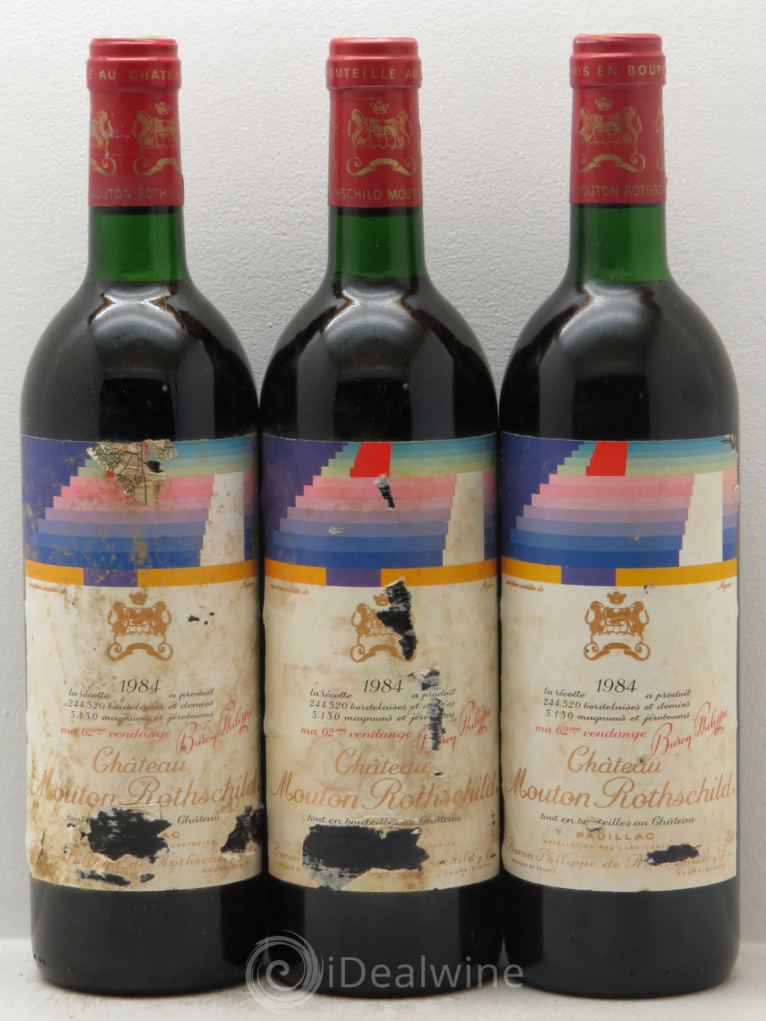 Château Mouton Rothschild 1er Grand Cru Classé 1984 - Lot de 12 bouteilles - 2